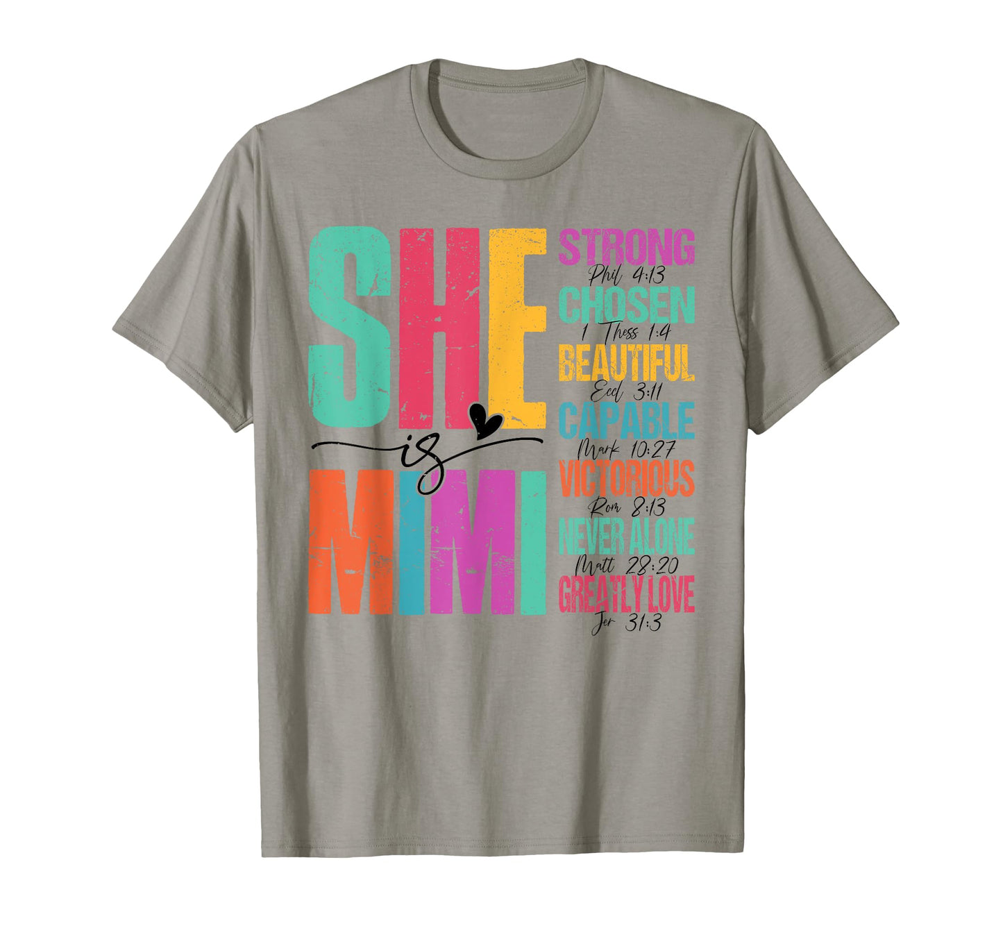 Retro She Is Mimi Christian Happy Mothers Day Women T-Shirt