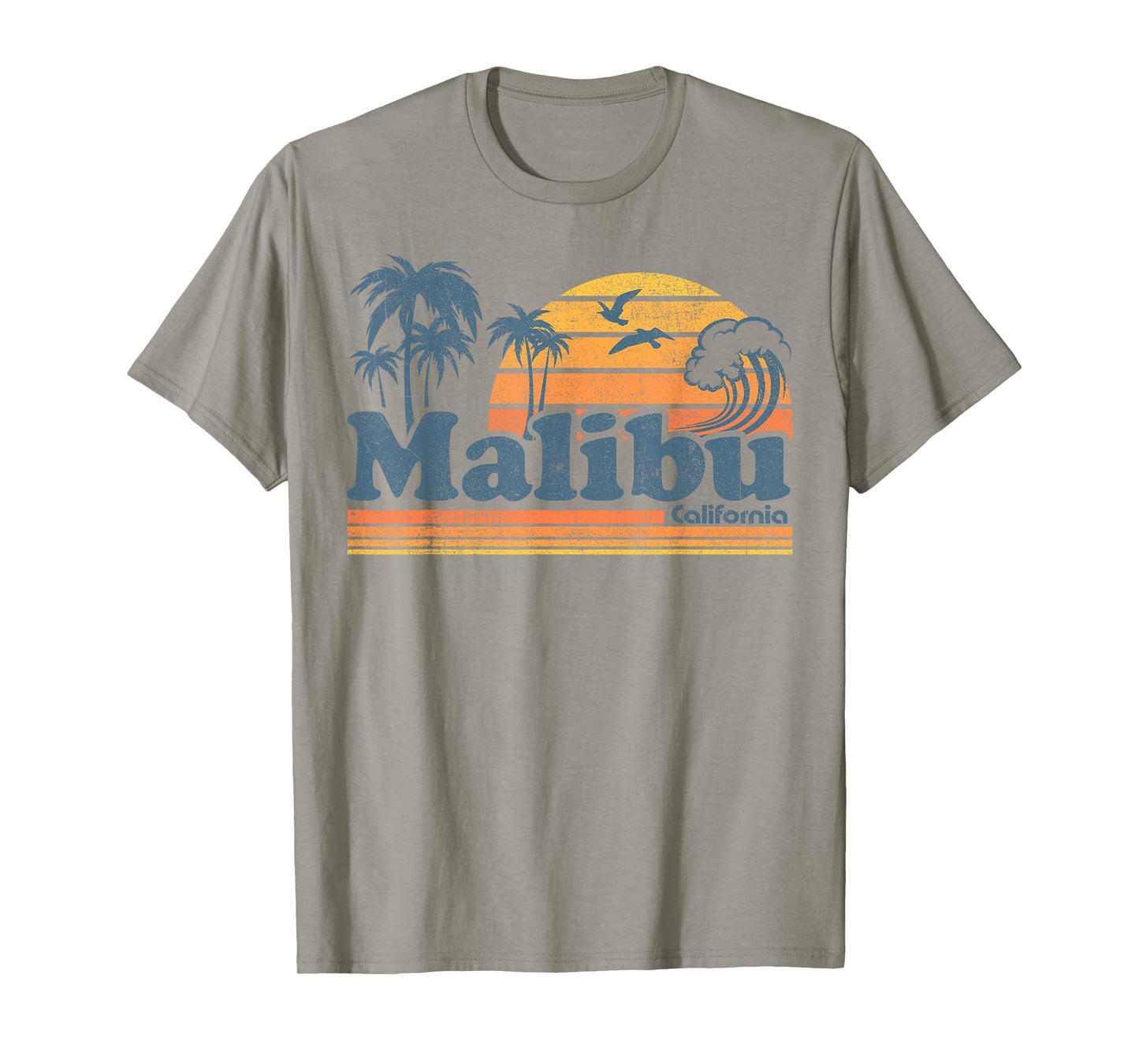 Malibu California Beach Vacation Cute Vintage Cali 70s Retro T-Shirt