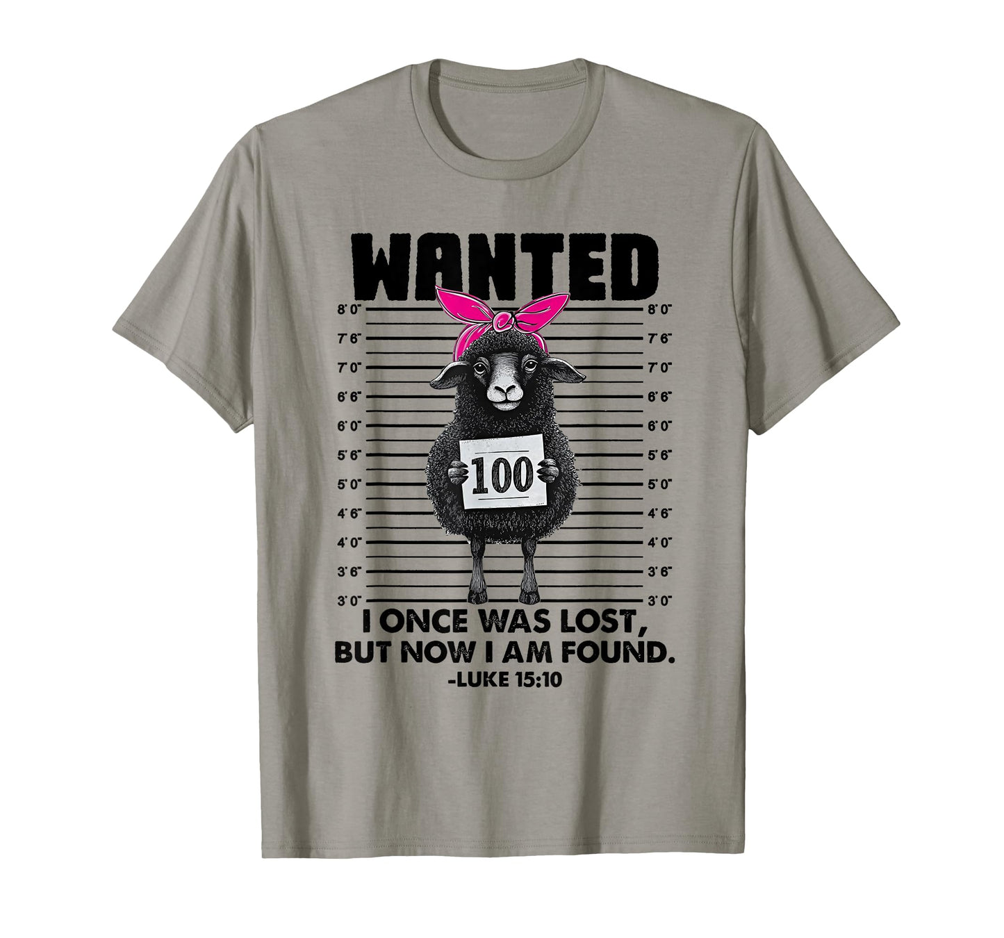 Christian, Lost Sheep Jesus, Wanted I Once was Lost T-Shirt