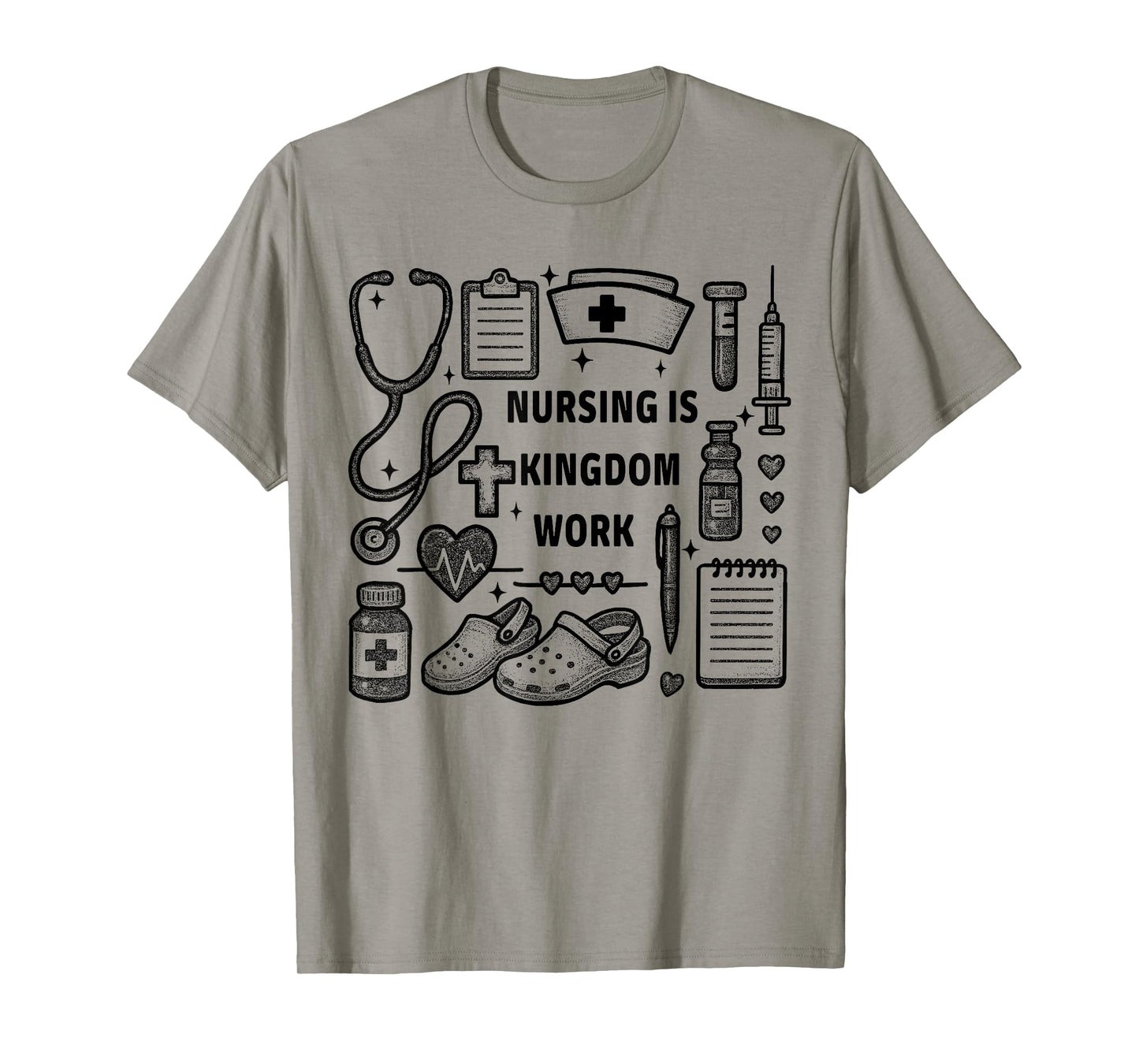 Christian Nurse, Nursing is Kingdom Work, Vintage T-Shirt