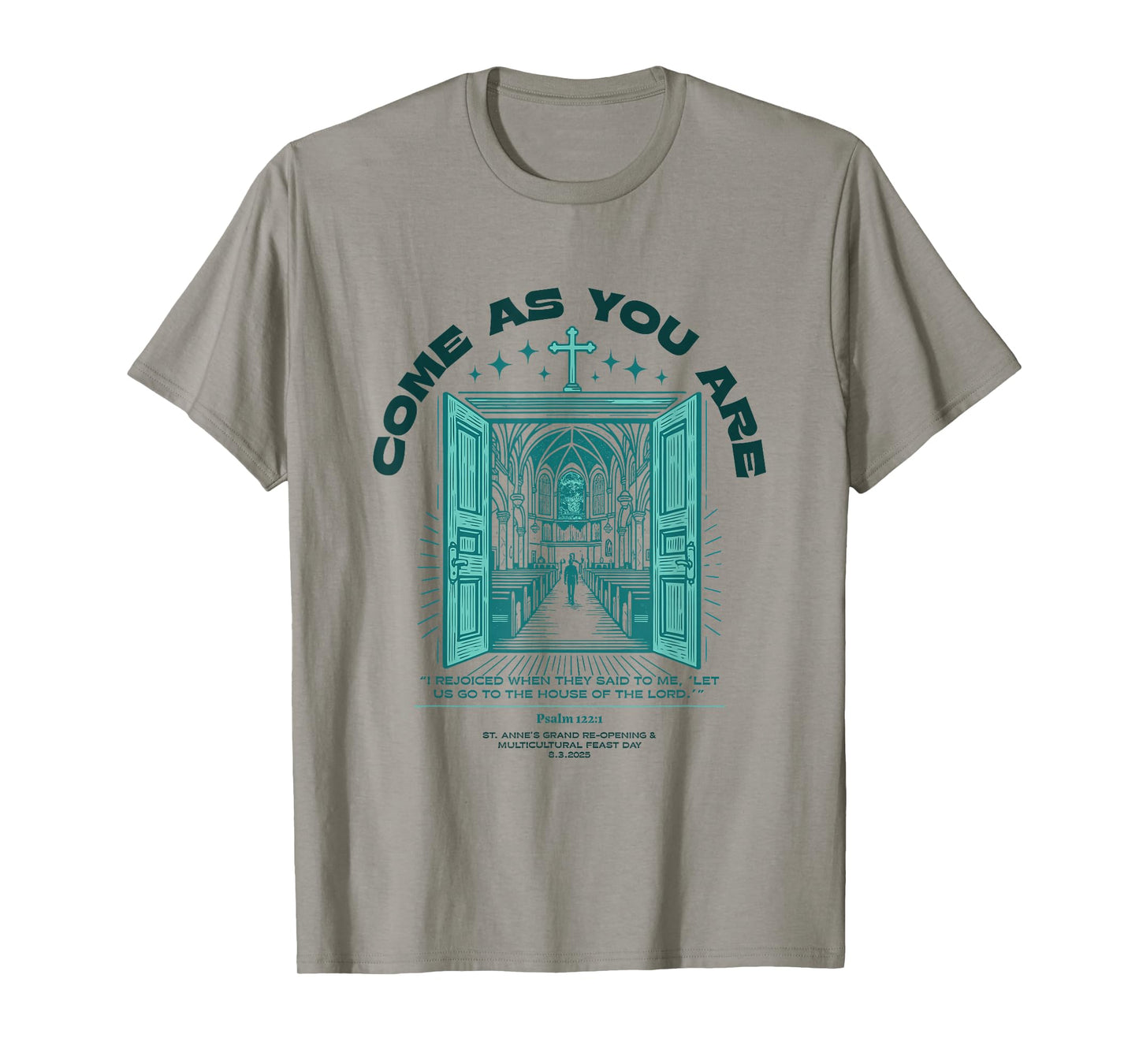 Church-Welcome-Tee-Psalm1221-OpenDoors Light T-Shirt