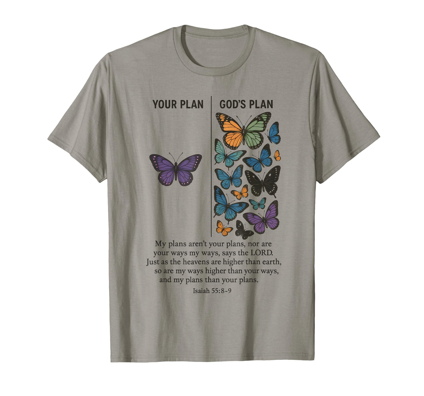 Your Plan And God's Plan Isaiah Bible Verse Faith Jesus T-Shirt