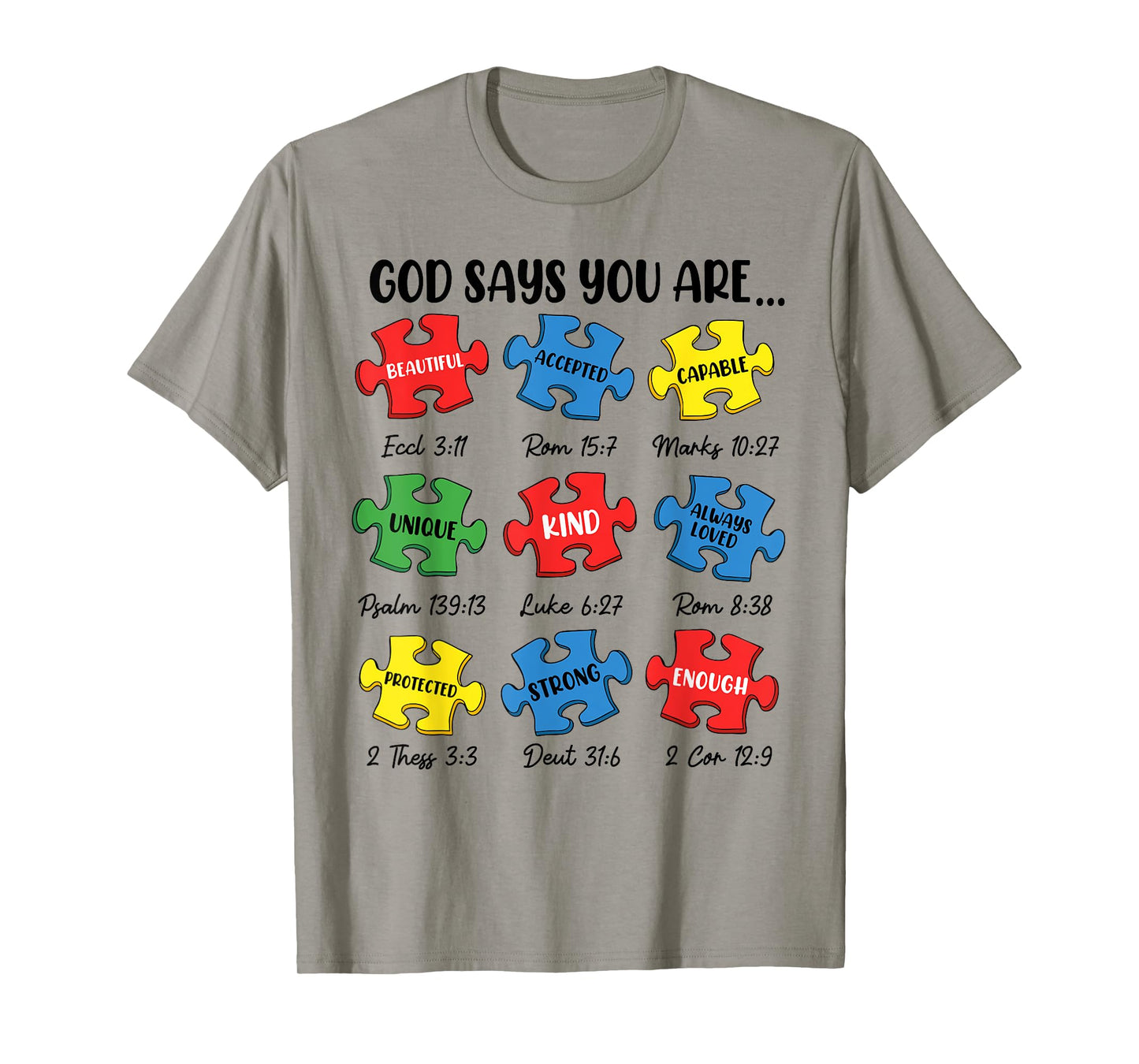 God Say You Are Autism Christian Jesus Bible Verse Religious T-Shirt