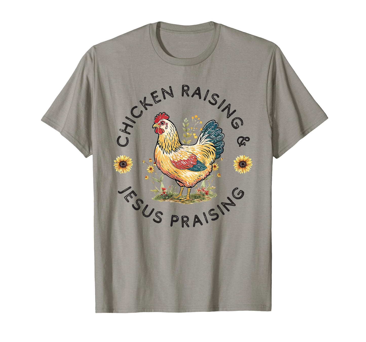 Retro Vintage Chicken Raising & Jesus Praising T-Shirt