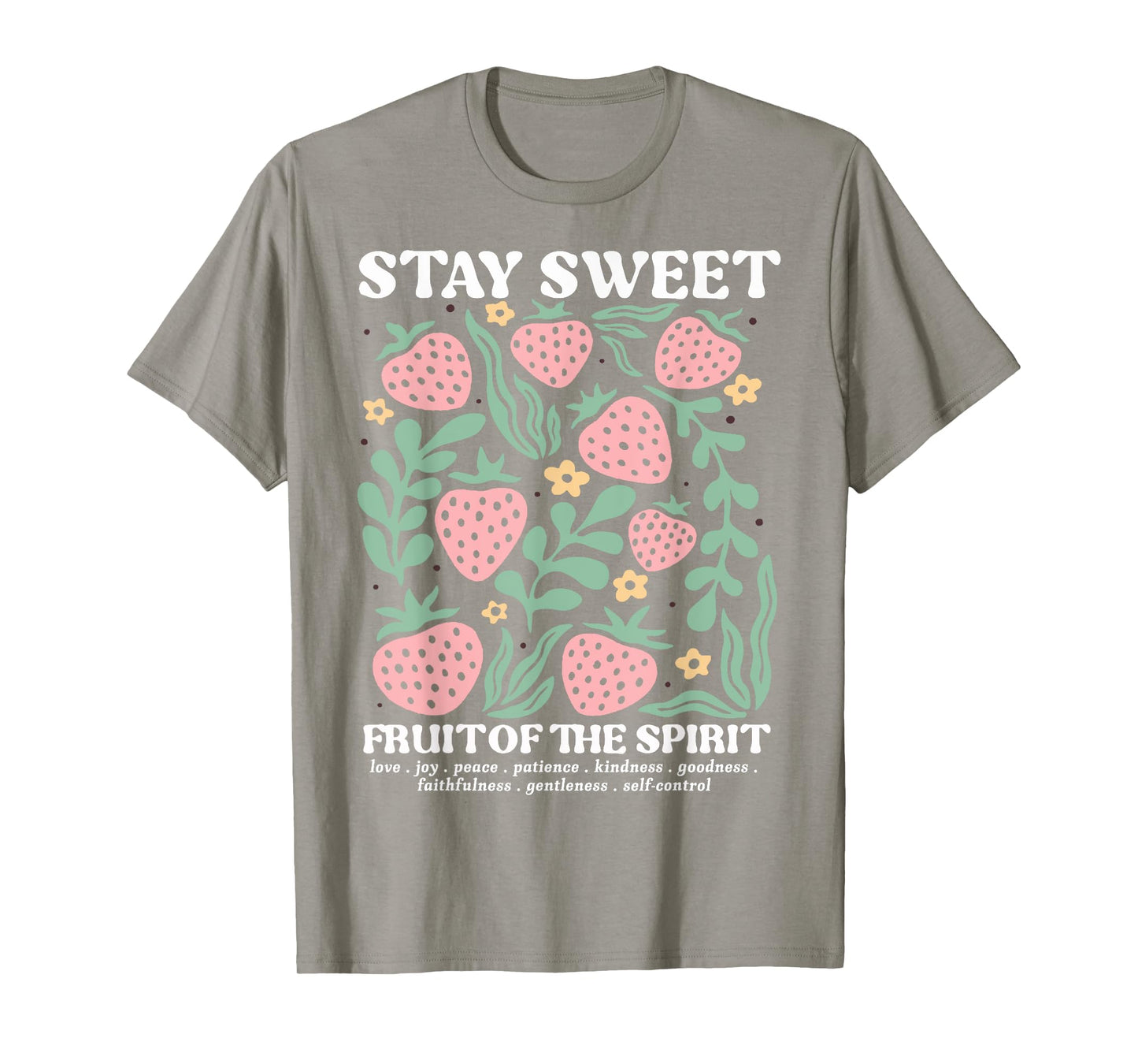 Stay Sweet Fruit of the Spirit Christian Boho Strawberry T-Shirt
