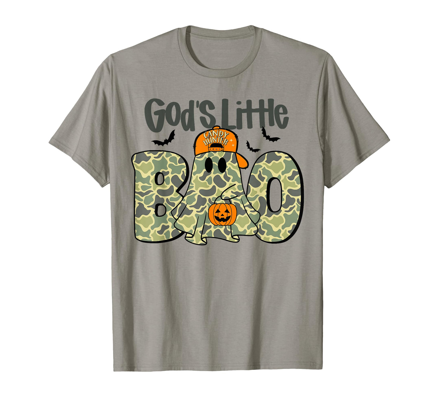 God's Little Boo Camo Ghost Christian Halloween Boys Kids T-Shirt
