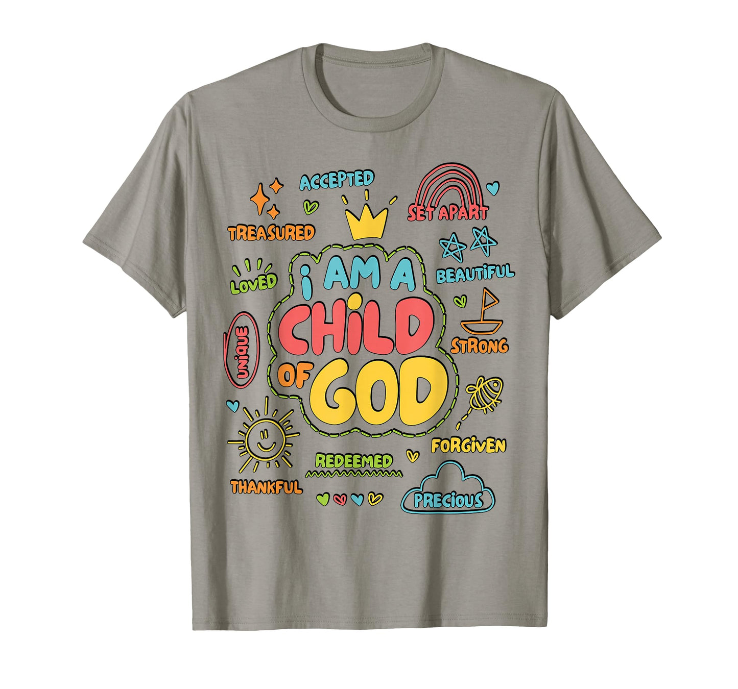 Girl Christian I Am A Child of God Jesus Faith Toddler Youth T-Shirt