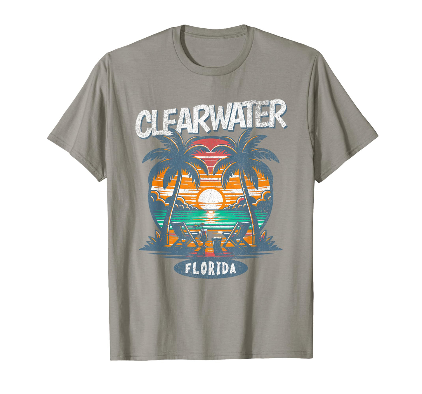 Clearwater Beach Florida Vintage Spring Break Vacation Retro T-Shirt for Men Women Kids