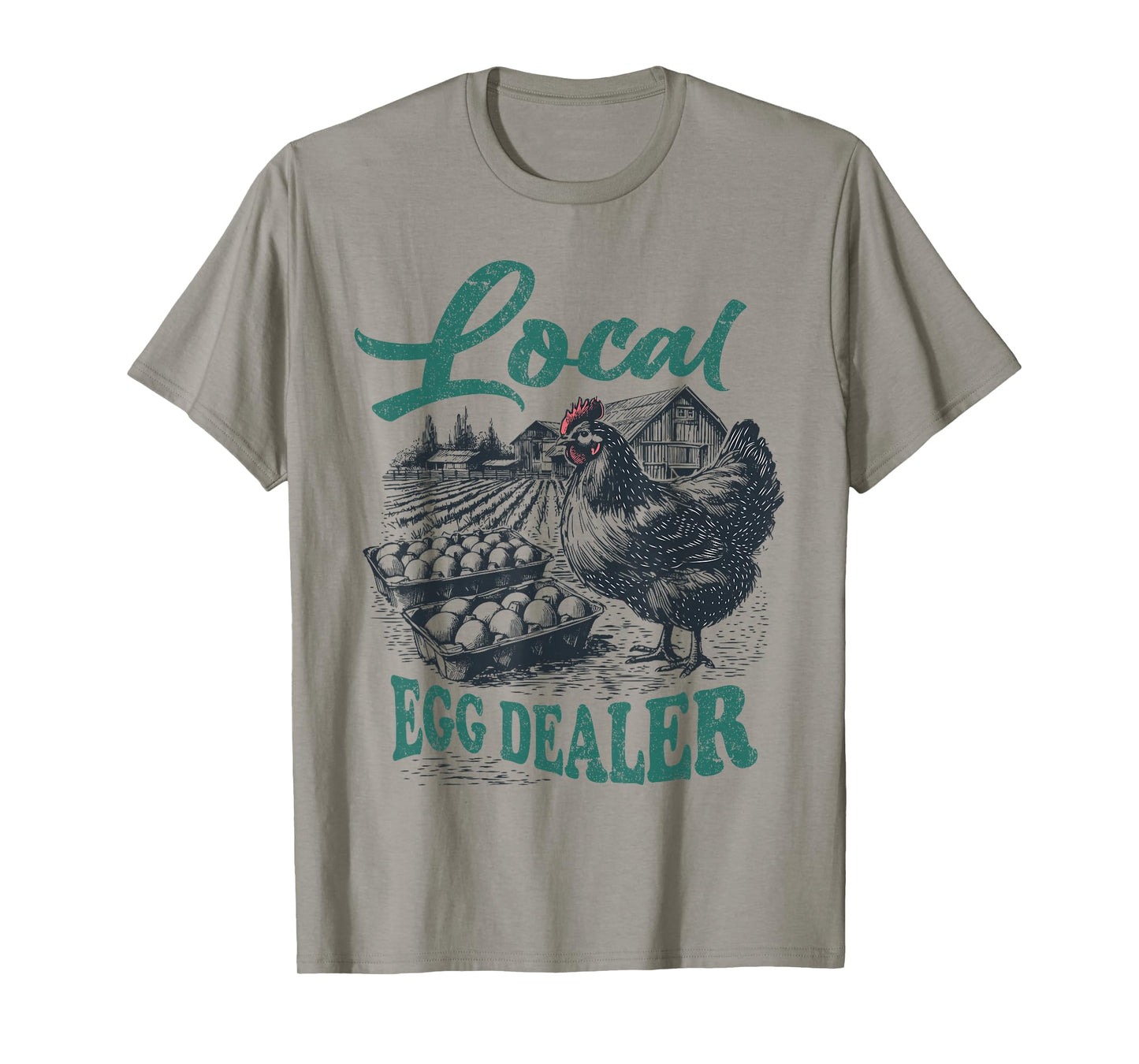 Local Egg Dealer Retro Chicken Funny Farmer Easter Adult Kid T-Shirt