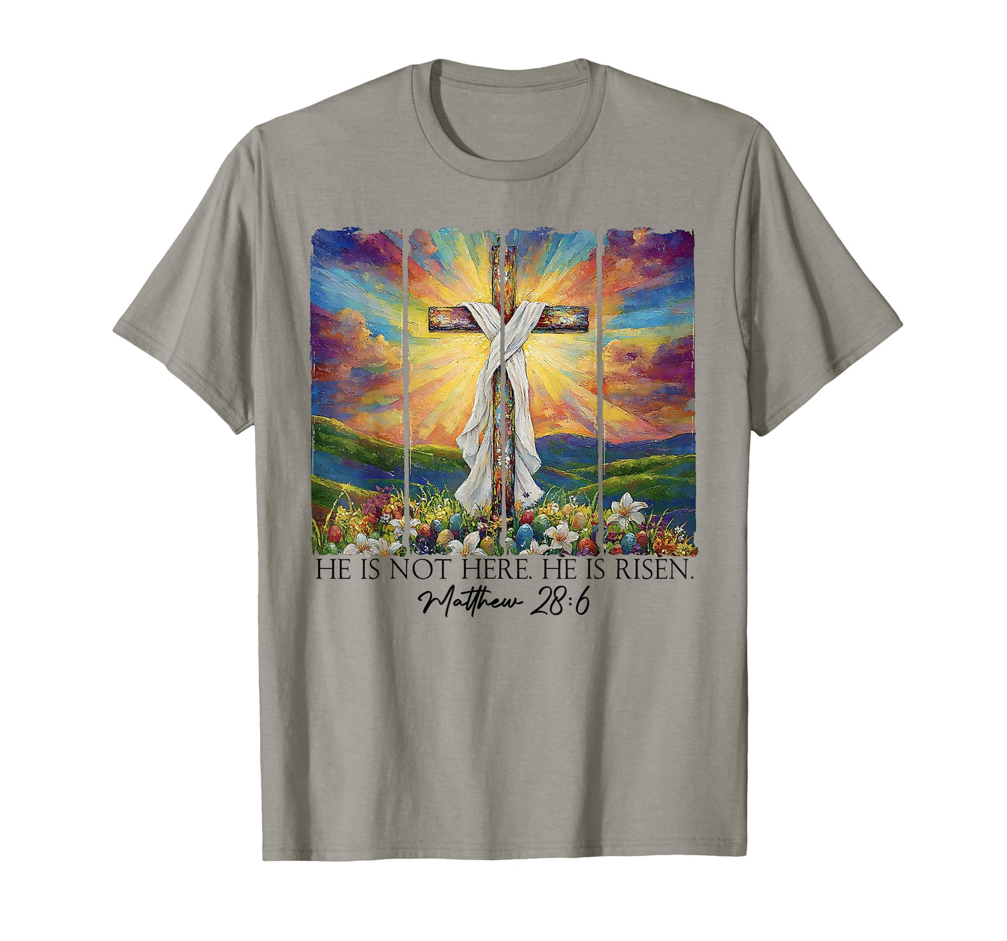 He is Risen Aesthetic Jesus Cross Easter Christian Religious T-Shirt