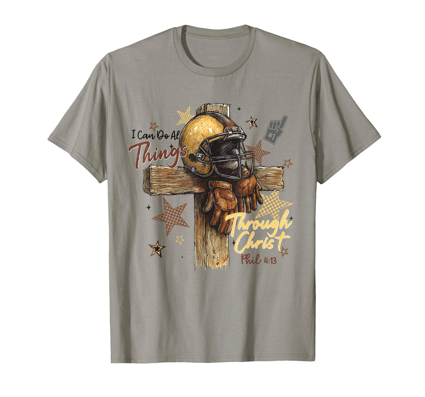 I Can Do All Things Through Christ Game Day Football Season T-Shirt