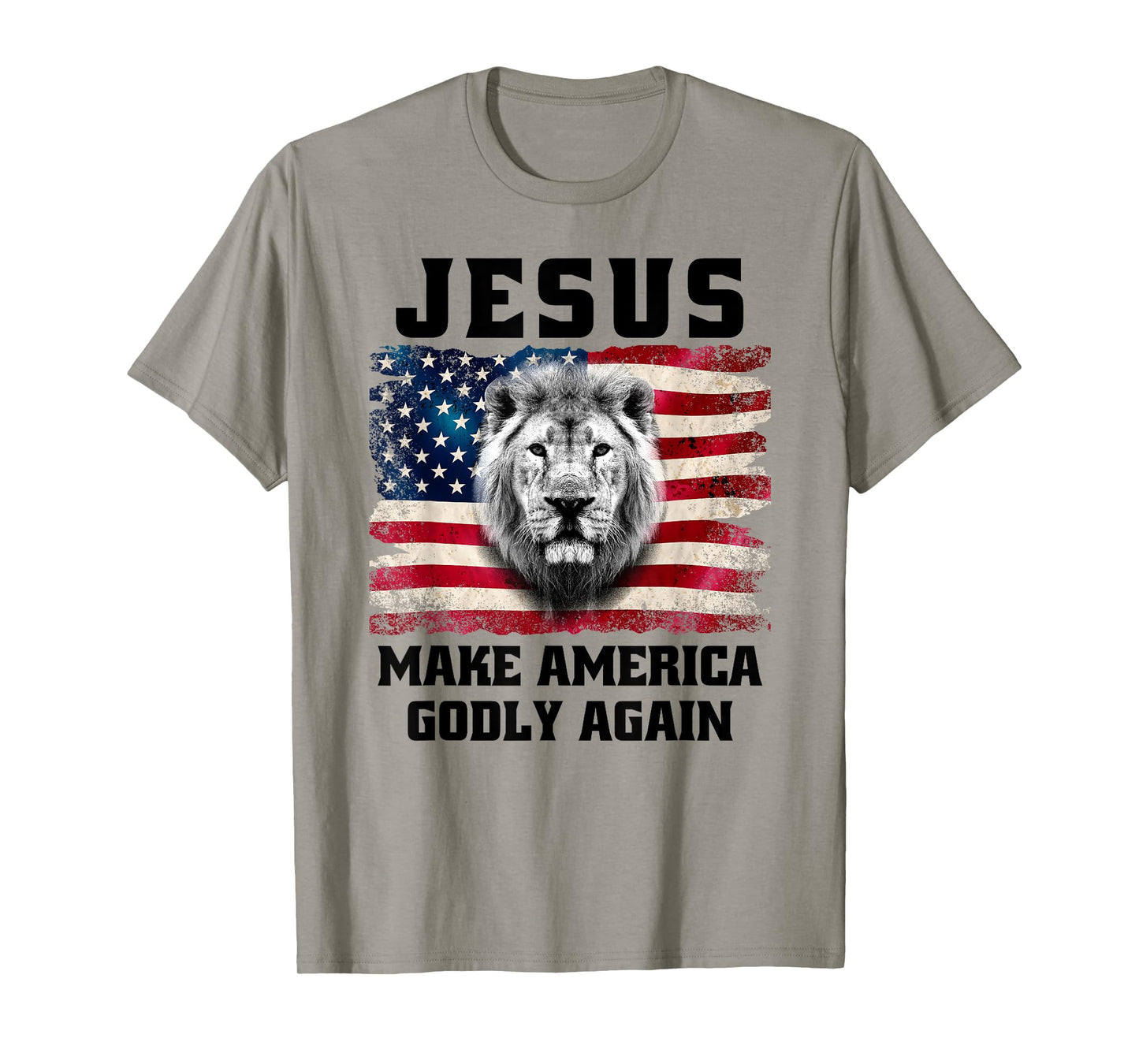 Christian Faith Jesus Make America Godly Again USA Flag T-Shirt