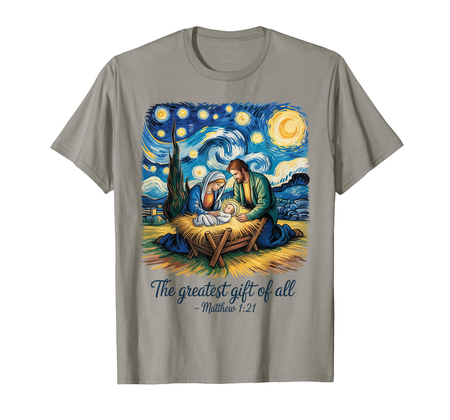 Christmas Nativity Scene Greatest Gift of All Jesus Faith T-Shirt