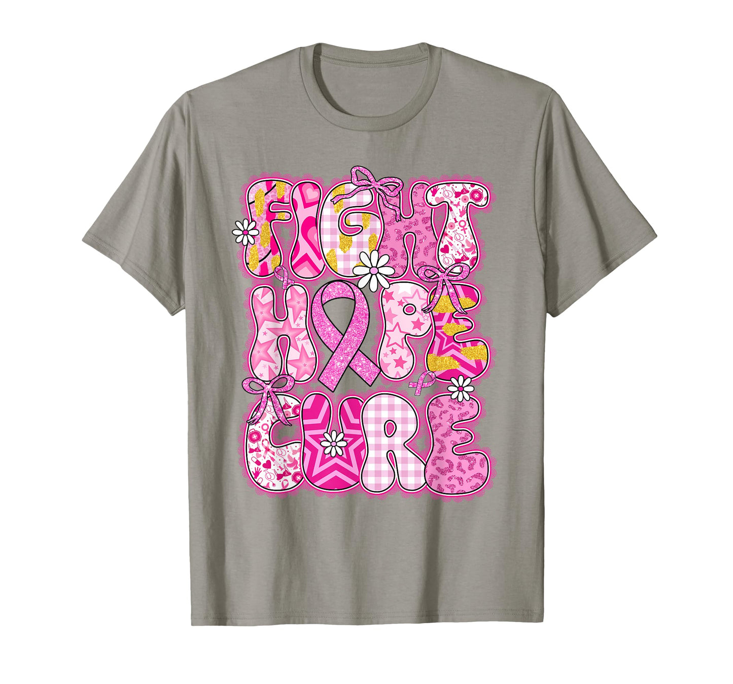 Faith Hope Cure Breast Cancer October We Wear Pink Women T-Shirt
