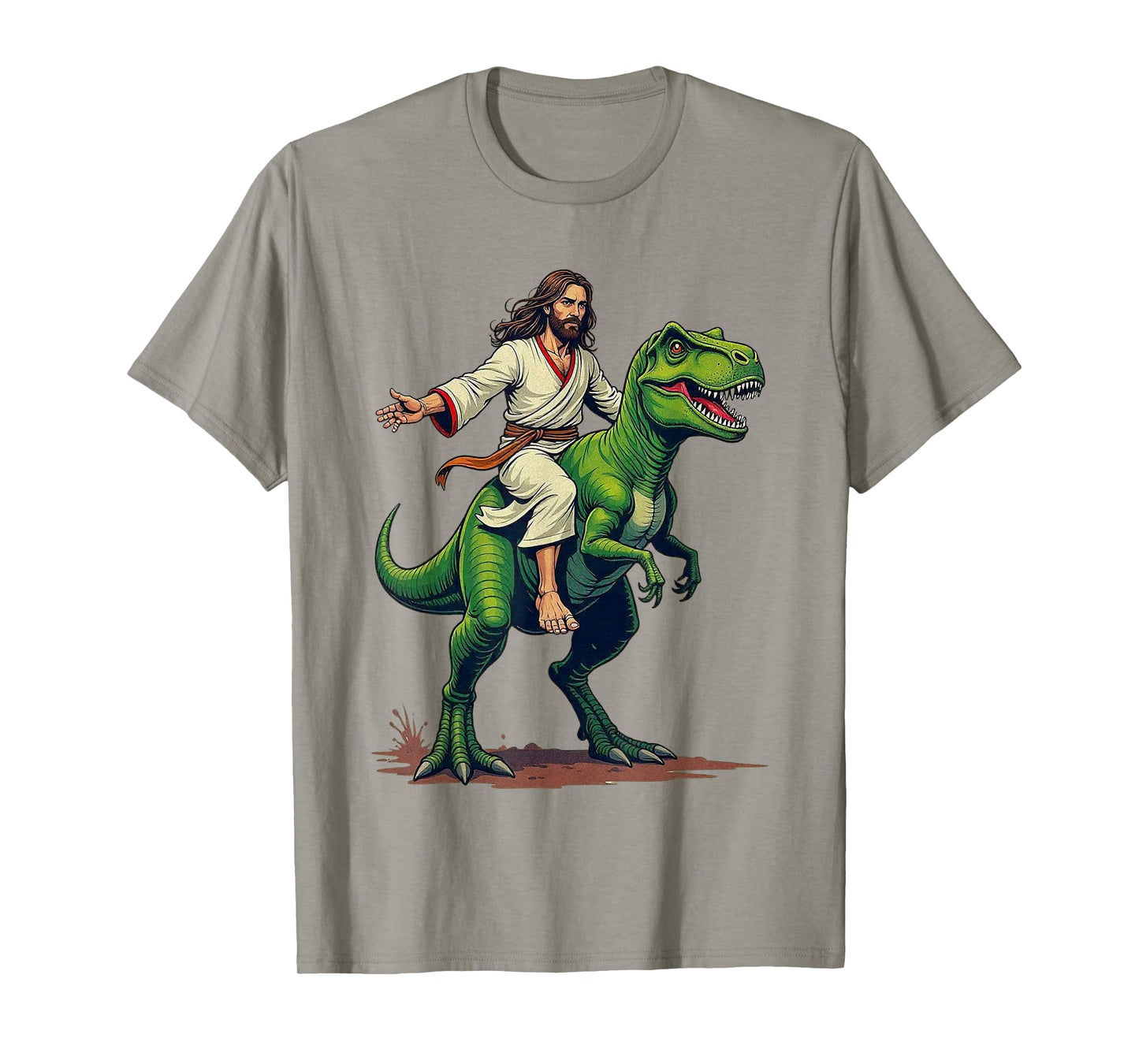 Epic Jesus Riding a T-Rex - Dinosaur T-Shirt