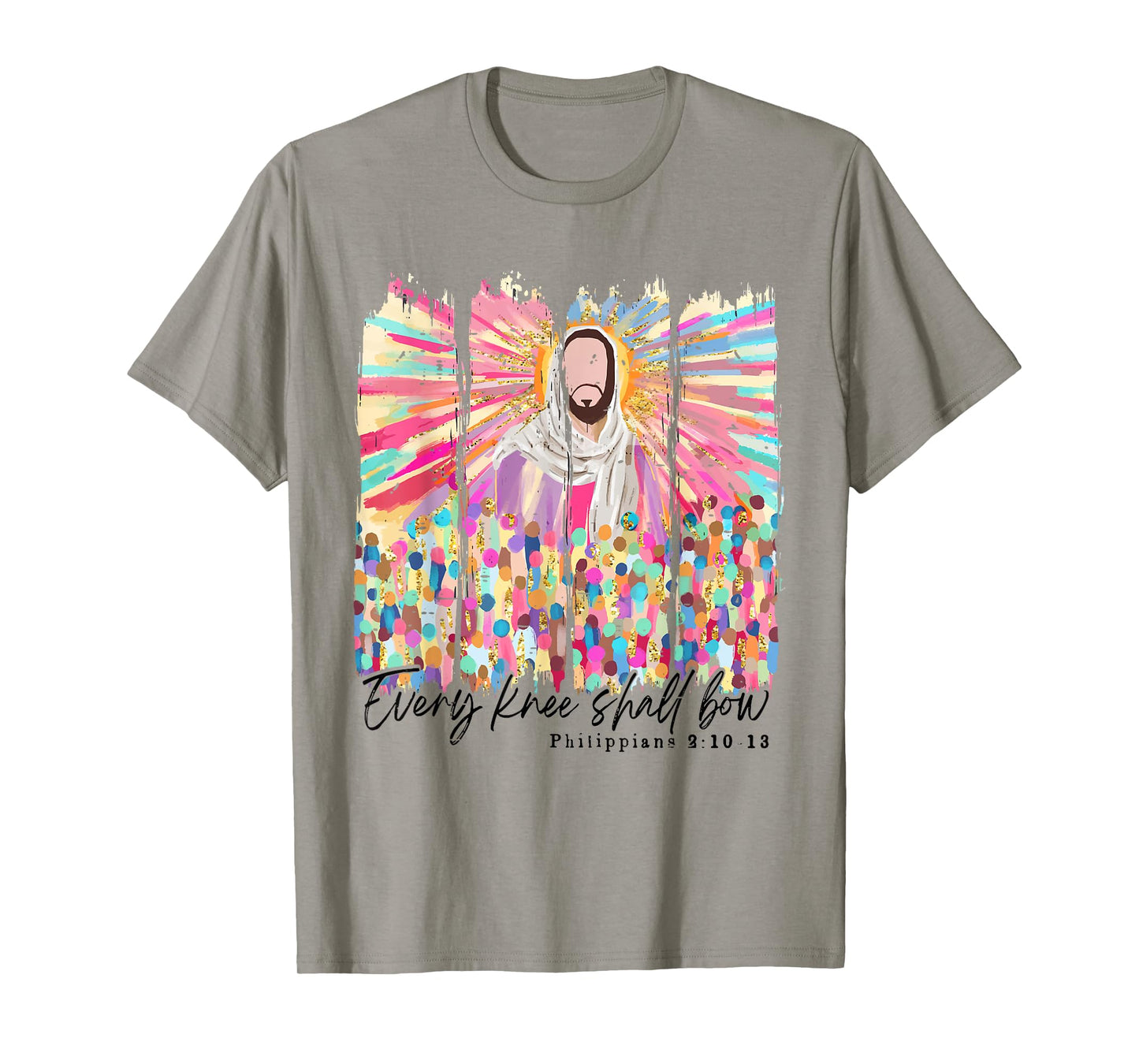Every Knee Shall Bow Bible Verse Funny Christian Easter Day T-Shirt