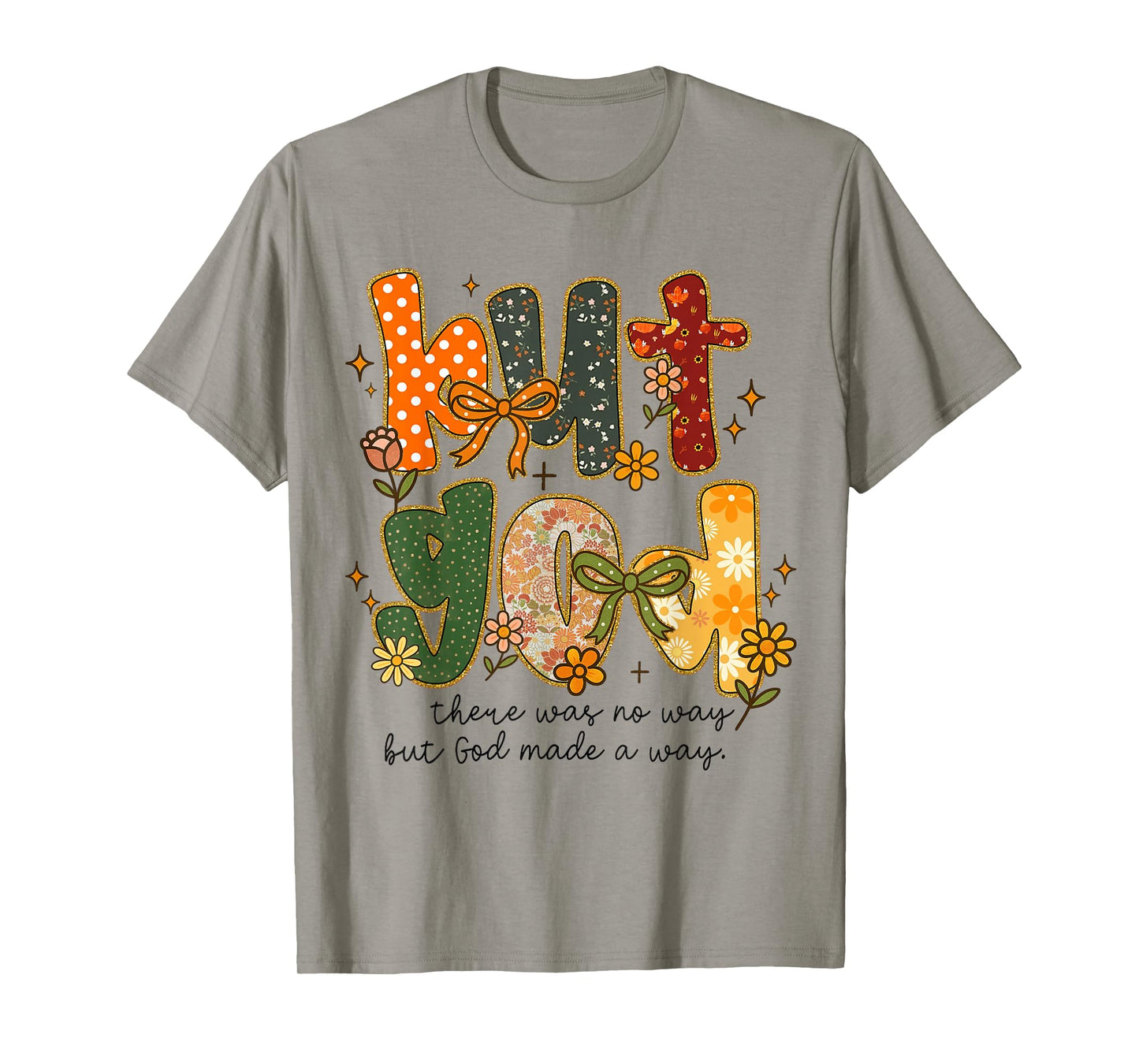 But God Christian Fall Autumn Floral Pumpkin Coquette Bow T-Shirt
