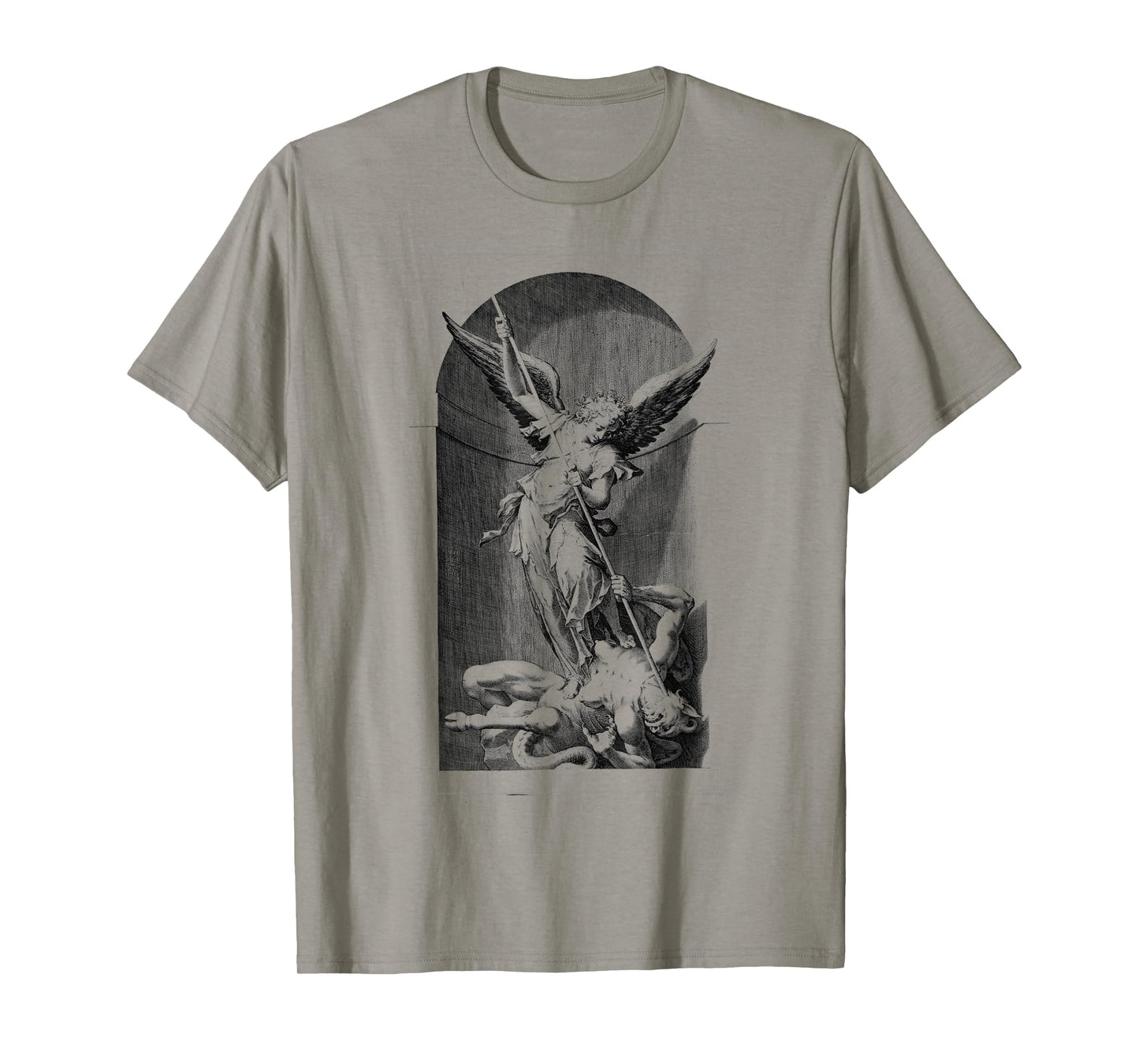 Saint Michael the Archangel Defeating Satan Christian T-Shirt