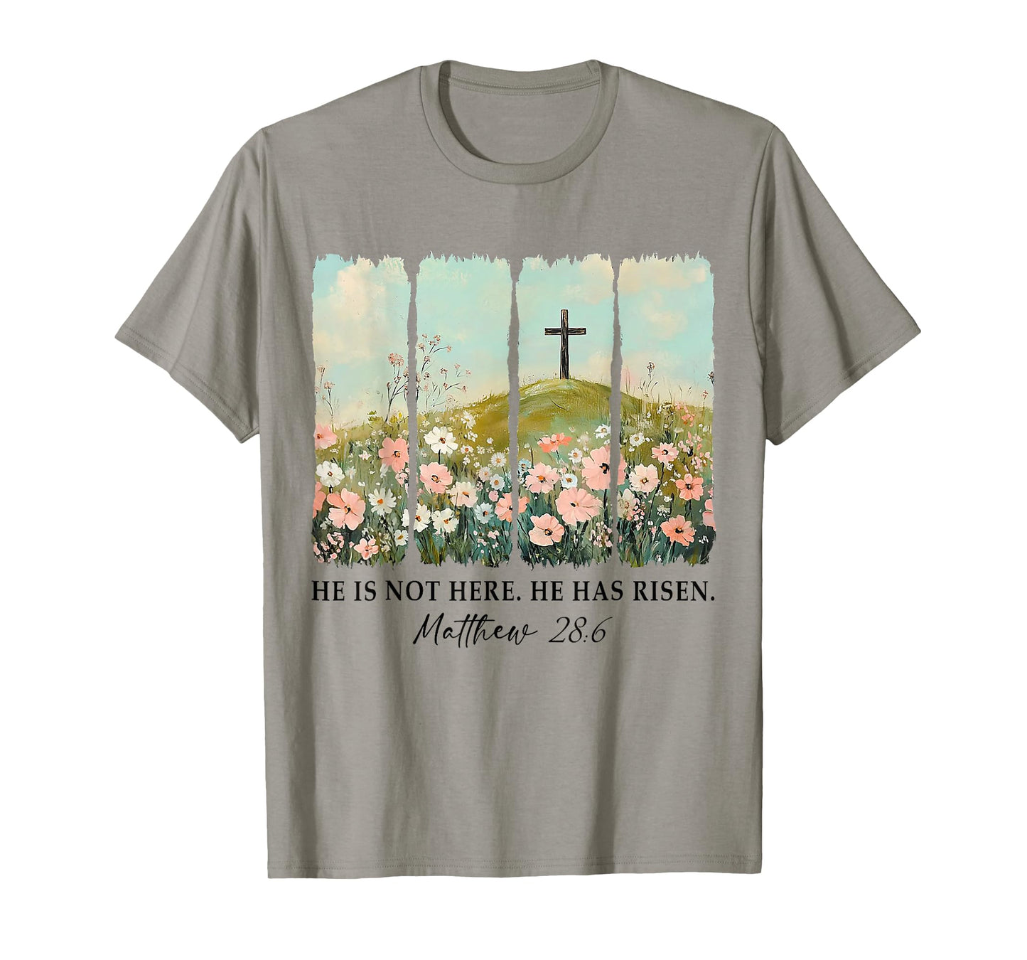 Easter Christian Jesus He Is Not Here He Has Risen Matthew T-Shirt
