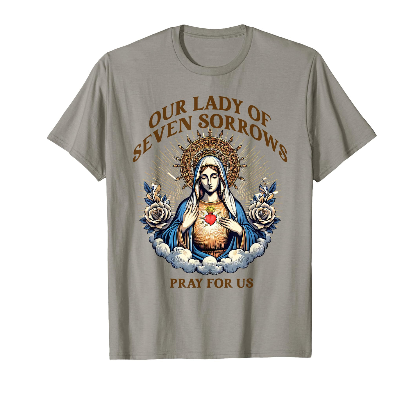 Blessed Virgin Mary Catholic Faith Our Lady Of Seven Sorrows T-Shirt