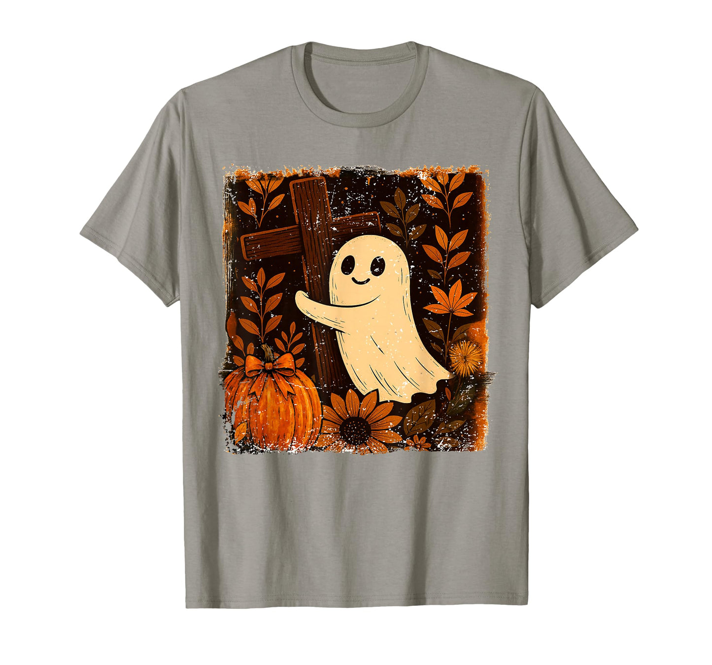 Fall Vibes Autumn Season Halloween Boo Ghost Fall-o-ween T-Shirt