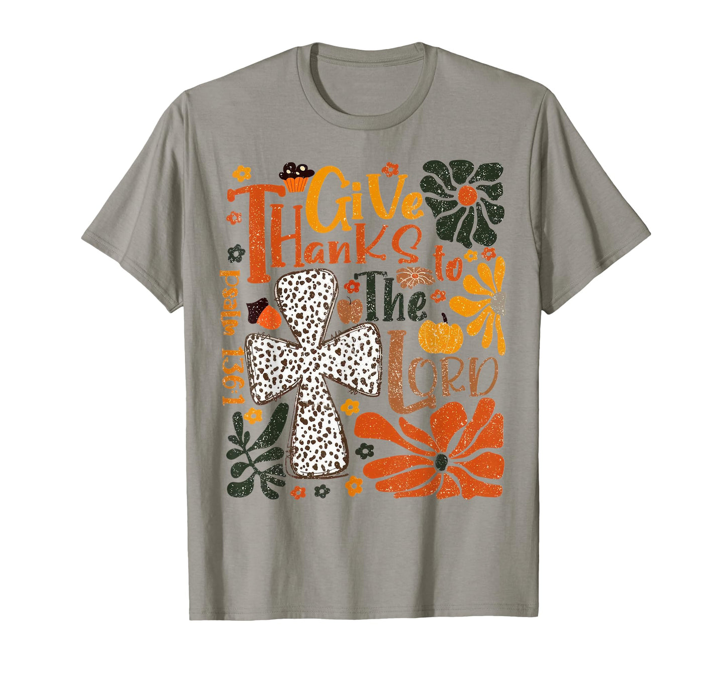 Give Thanks to The Lord Pumpkin Fall Christian Thanksgiving T-Shirt