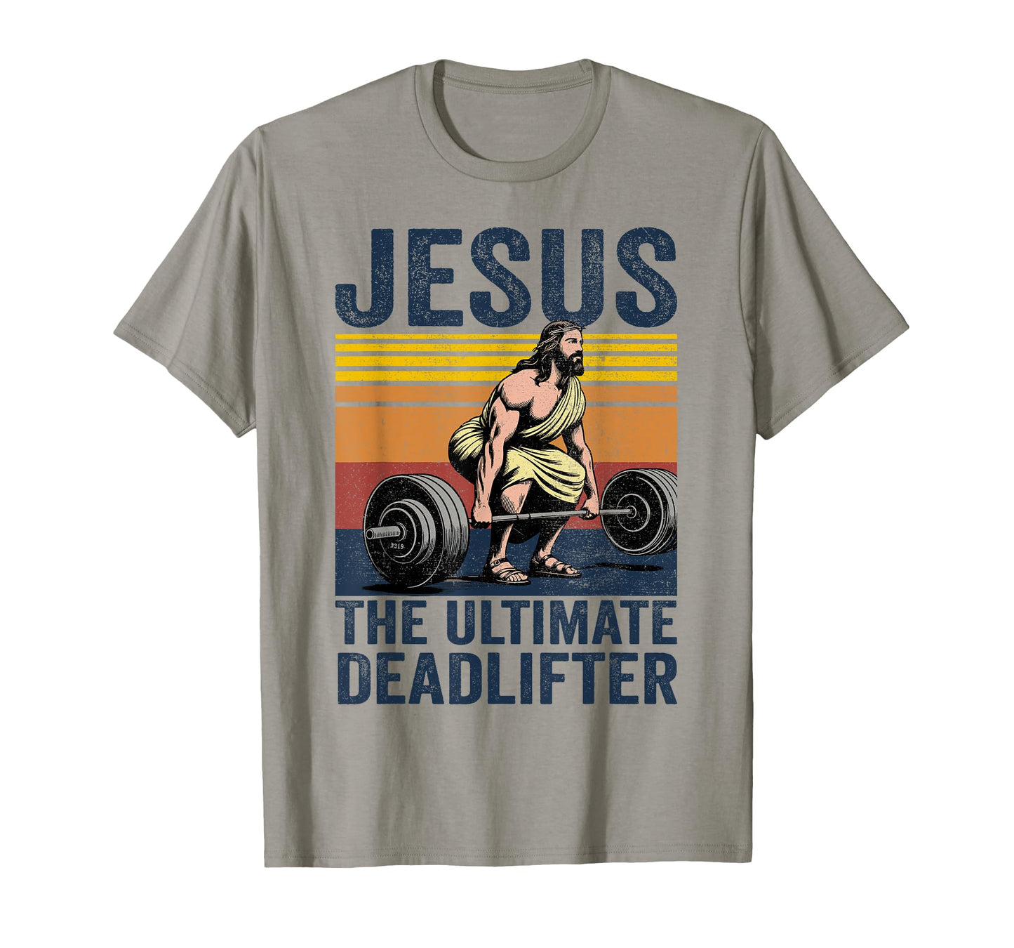 Vintage Jesus The Ultimate Deadlifter Funny Christian Gym T-Shirt