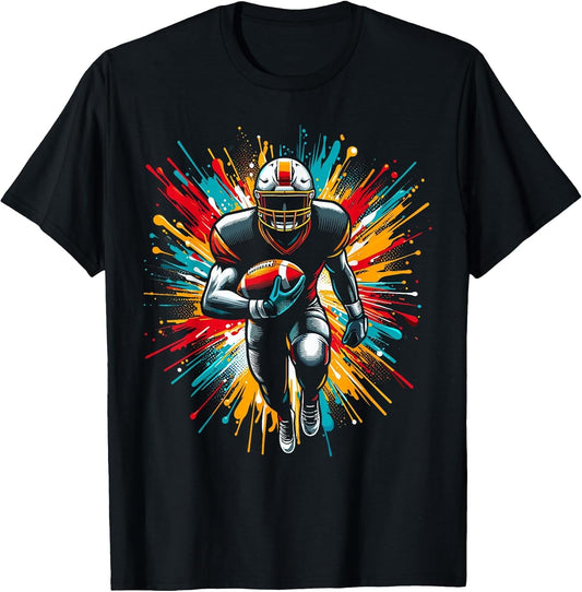 Colorful American Football Player