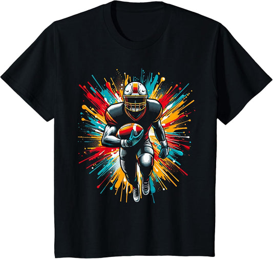 Colorful American Football Player