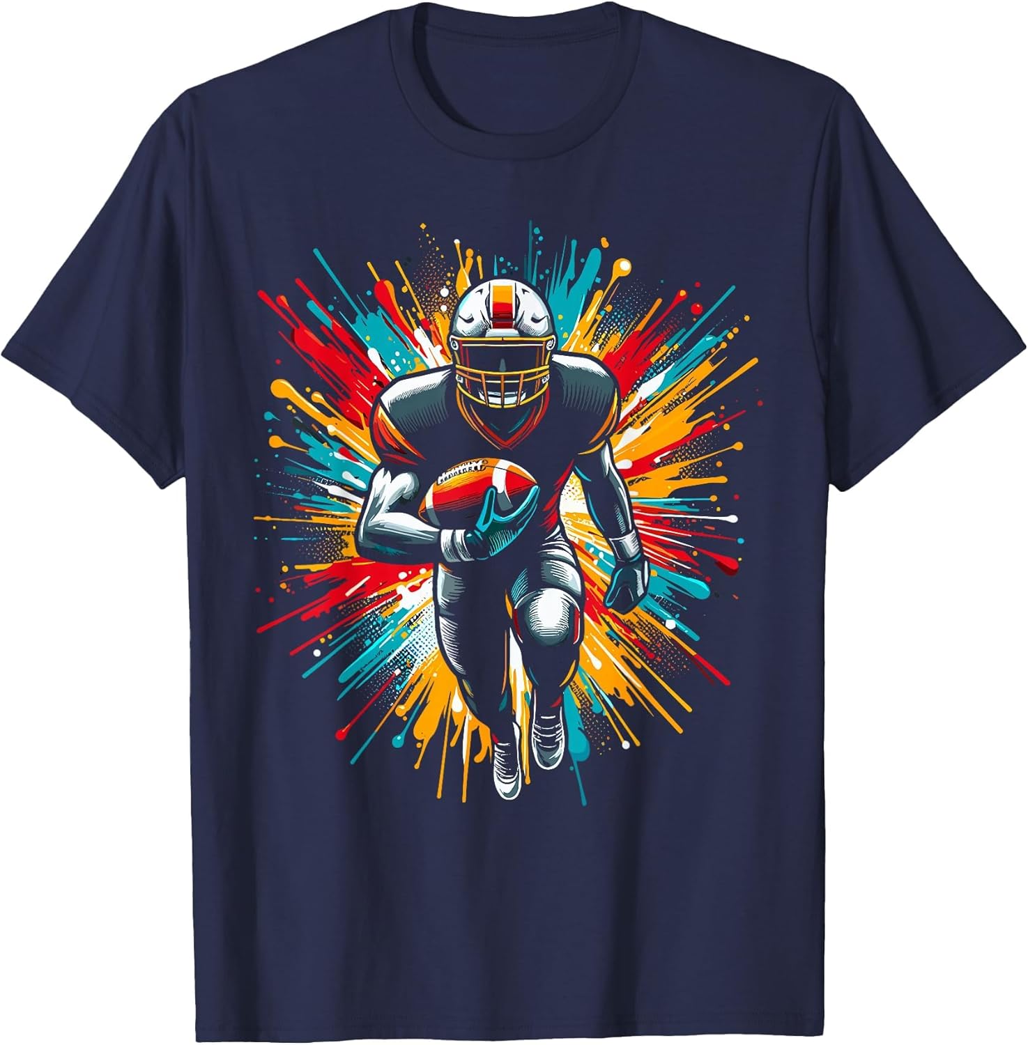 Colorful American Football Player