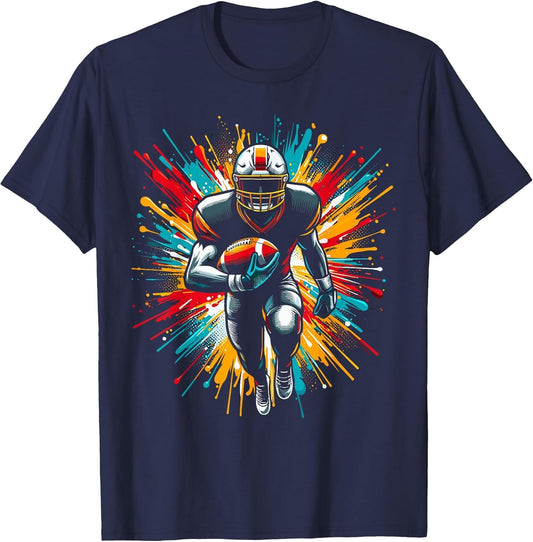 Colorful American Football Player