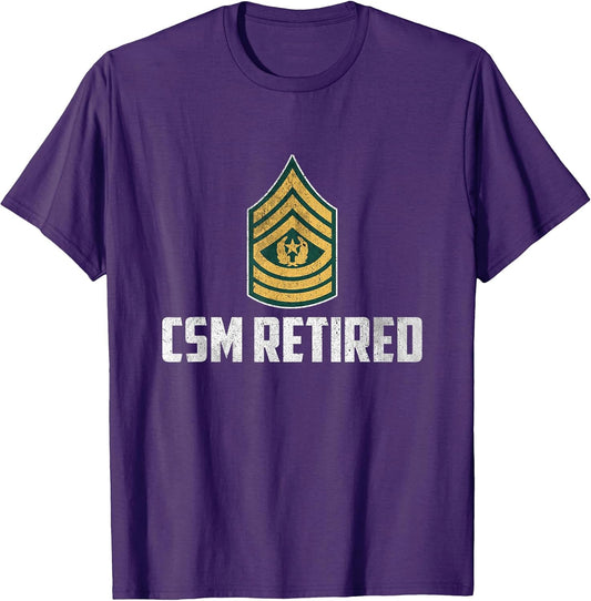 Retired E-9 Command Sergeant Major CSM Rank Military Papa