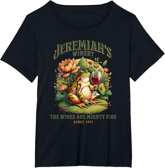 Funny Wine Lover Jeremiahs Winery Boho Cottage Core Bullfrog