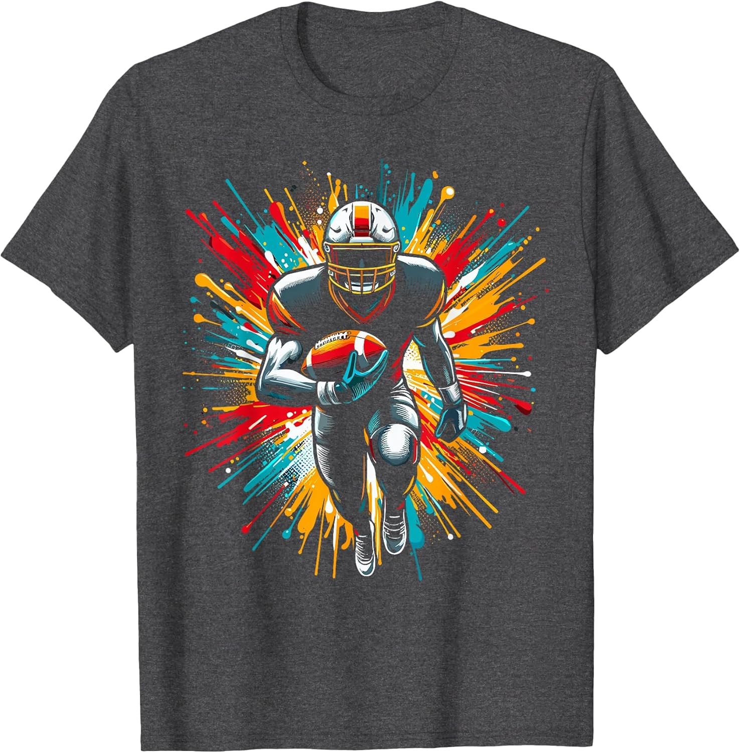 Colorful American Football Player