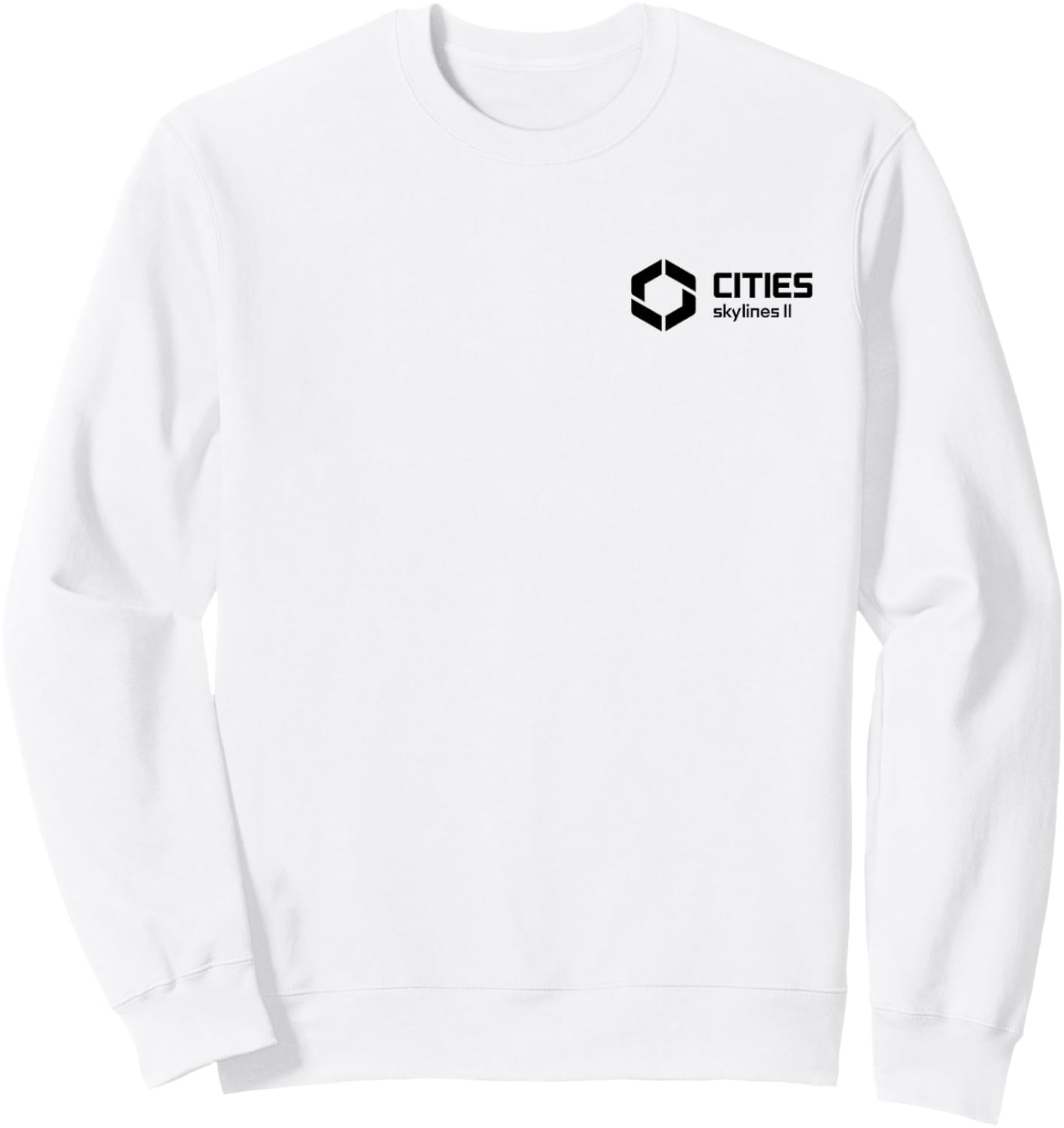 Cities Skylines II game logo black Sweatshirt - Sweatshirt | White