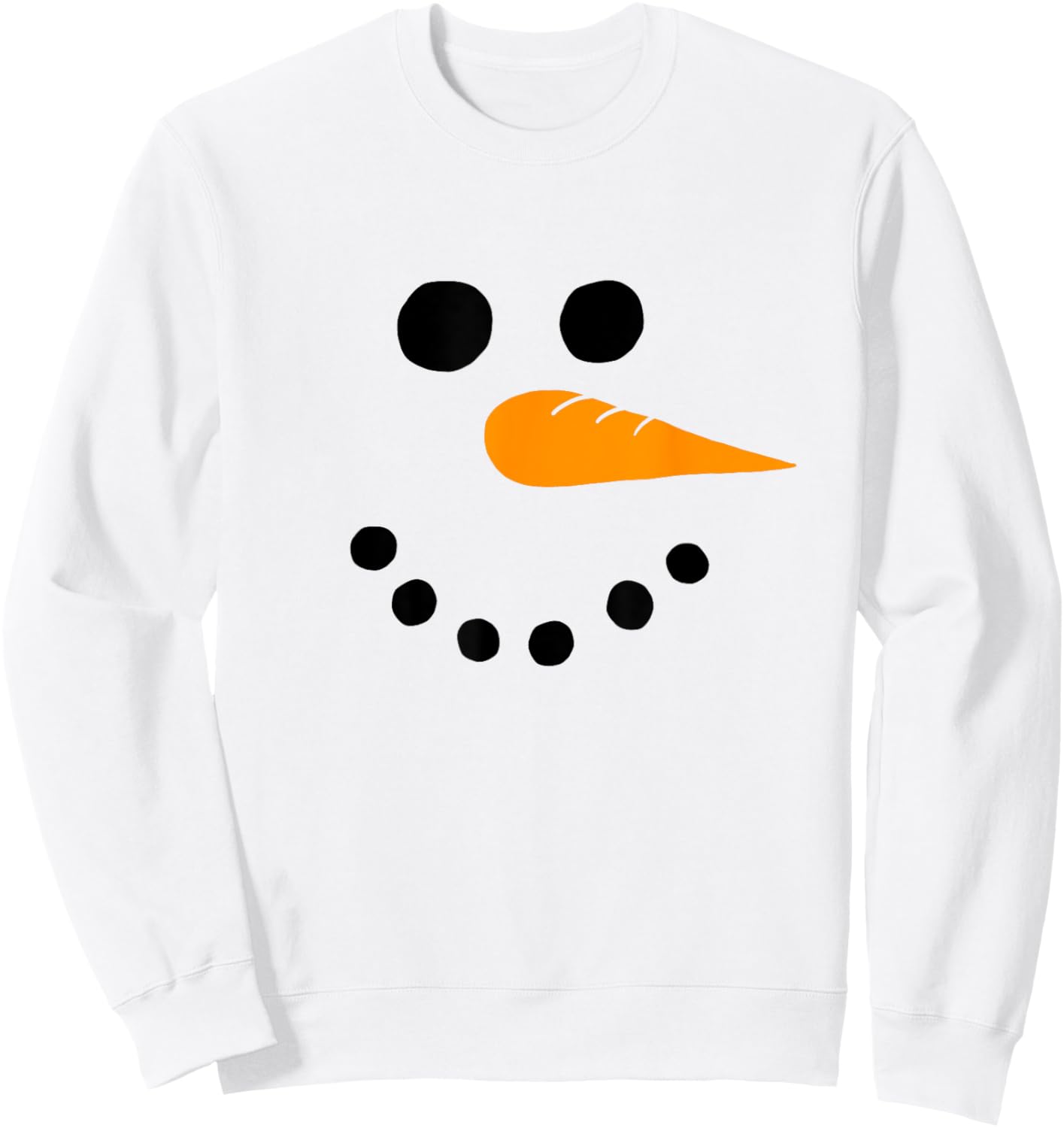 Snowman Face Sweatshirt - Sweatshirt | White
