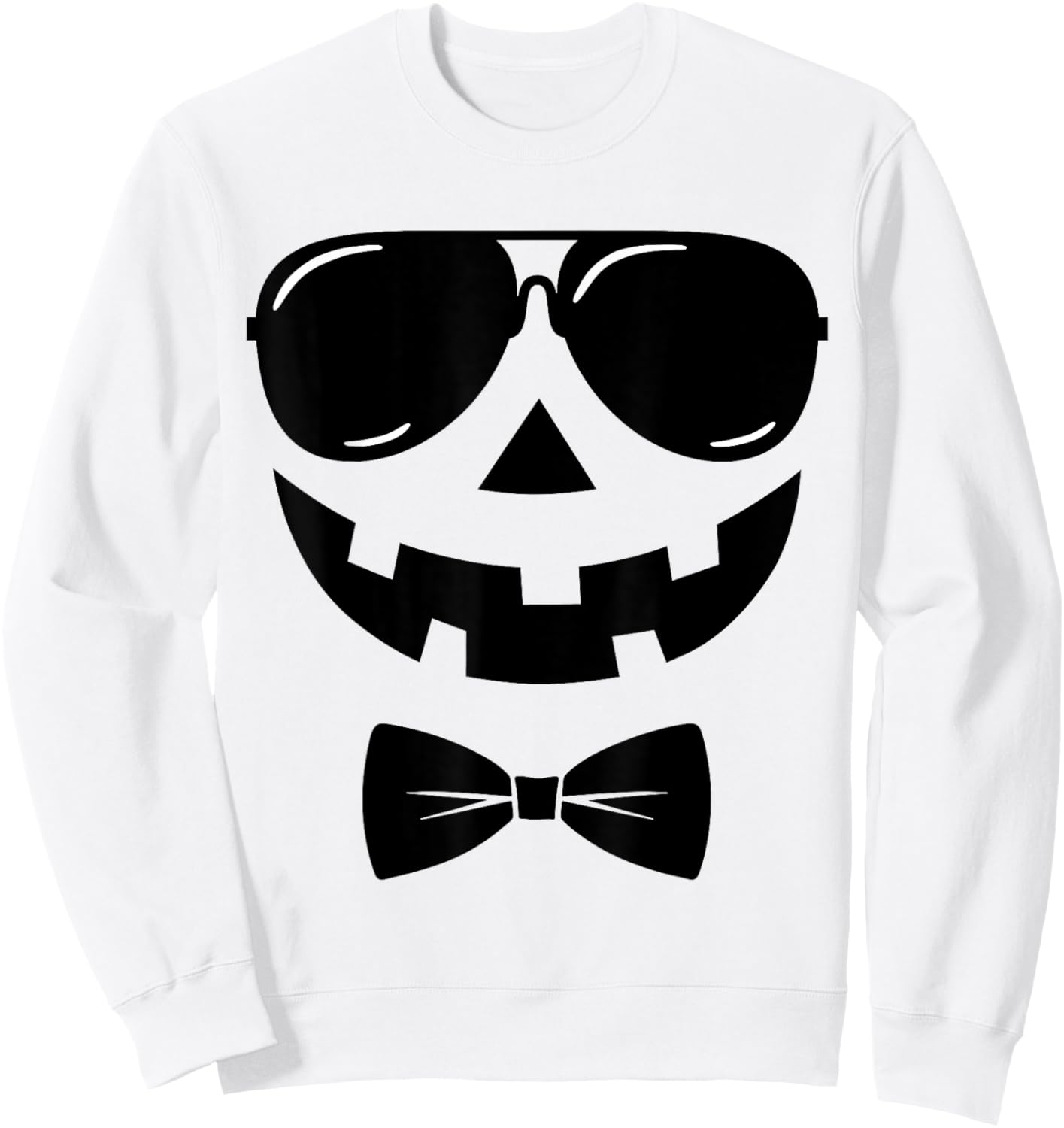 Vintage Pumpkin Face Jackolantern Jack O Lantern Halloween Sweatshirt - Sweatshirt | White