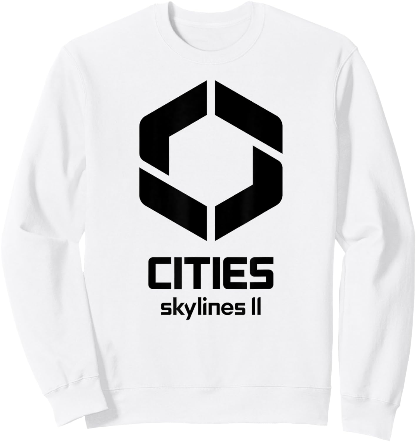 Cities Skylines II game logo black Sweatshirt - Sweatshirt | White