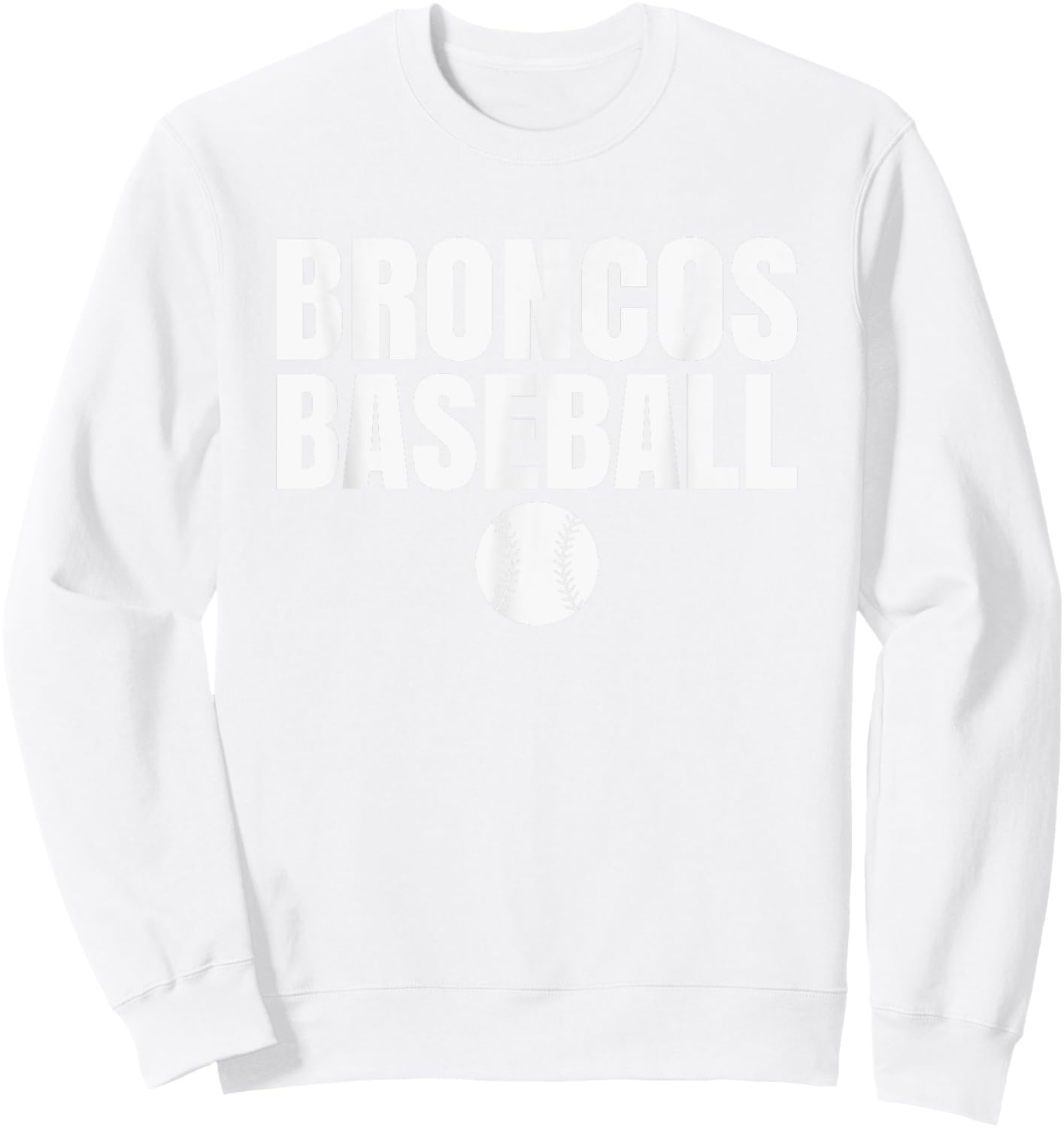 Banning Broncos Baseball Sweatshirt - Sweatshirt | White