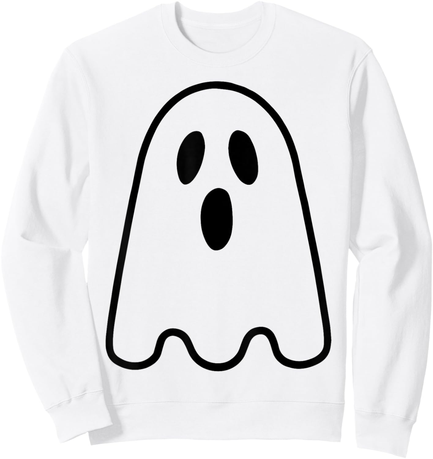 Ghost Shirt Adult Kids Men Women Silly Ghost Face Costume Sweatshirt - Sweatshirt | White
