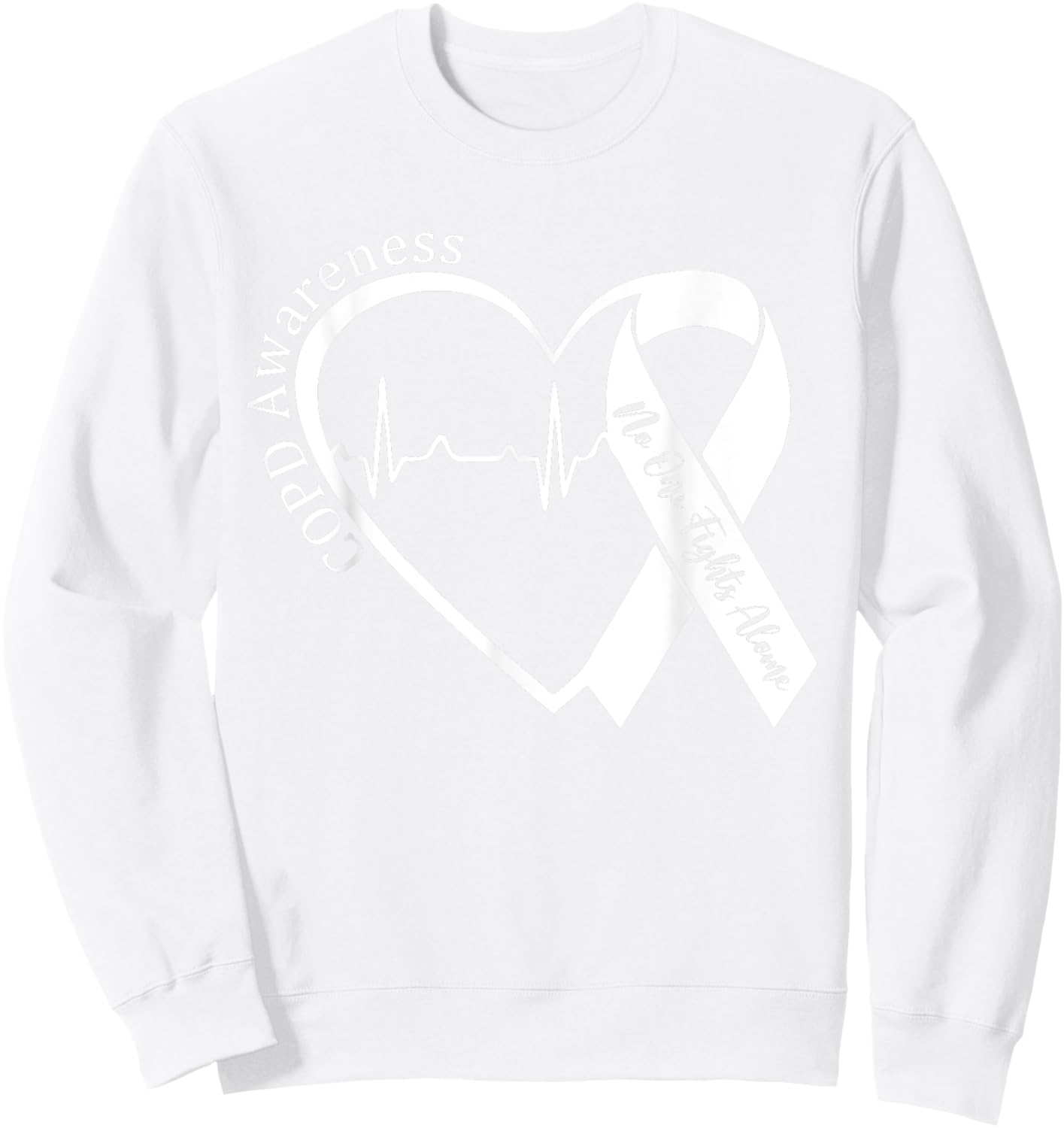 COPD Chronic Obstructive Pulmonary Disease Awareness Month Sweatshirt - Sweatshirt | White