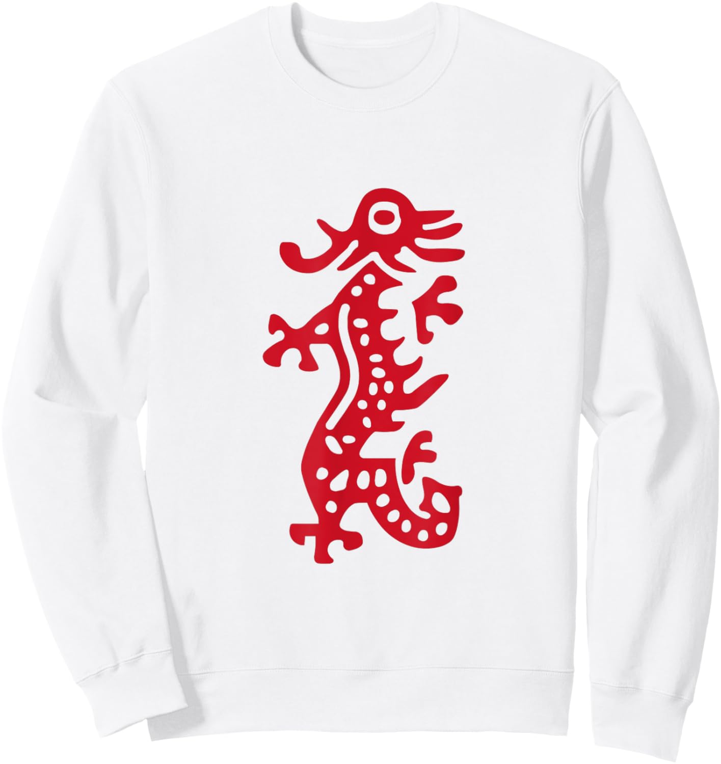 Chinese Mah Jong Red Dragon Tile Mahjong Costume Sweatshirt - Sweatshirt | White
