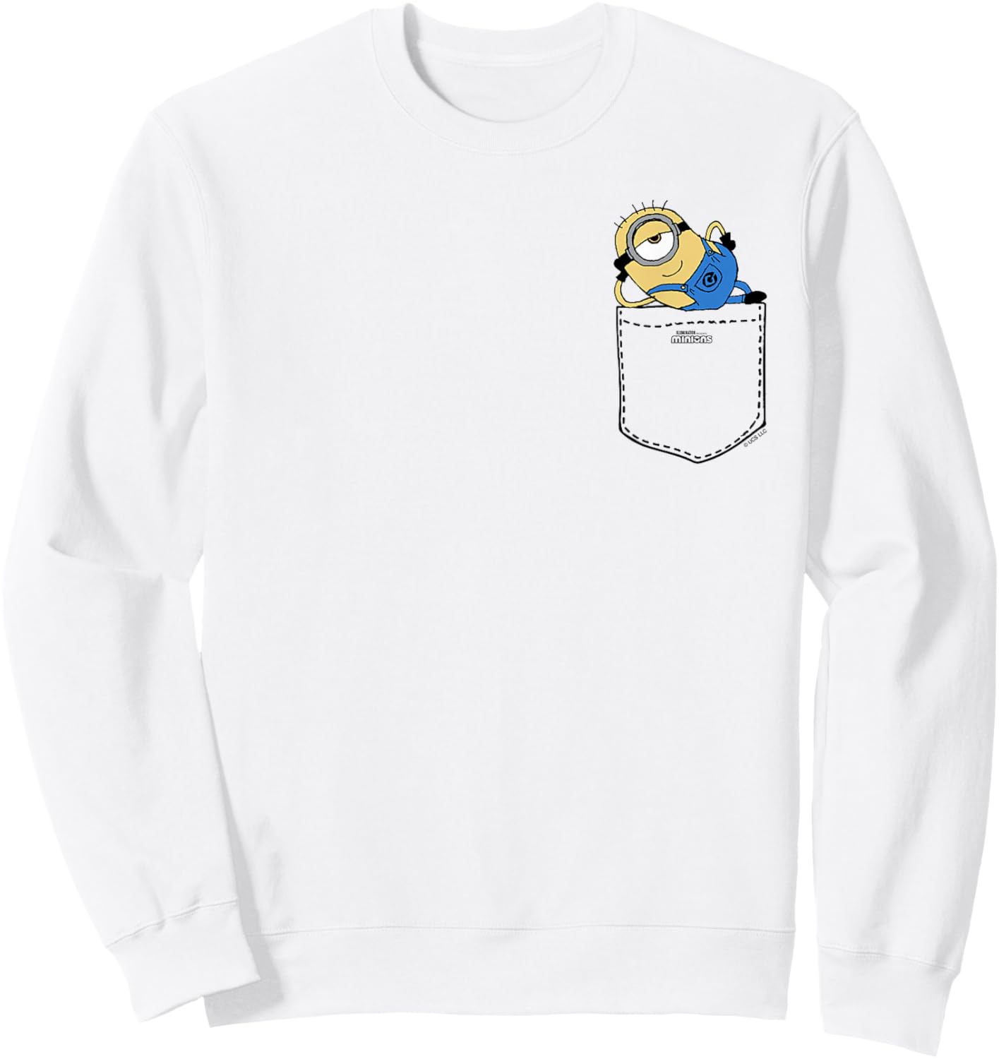 Minions Carl Taking It Easy Pocket Hit Sweatshirt - Sweatshirt | White