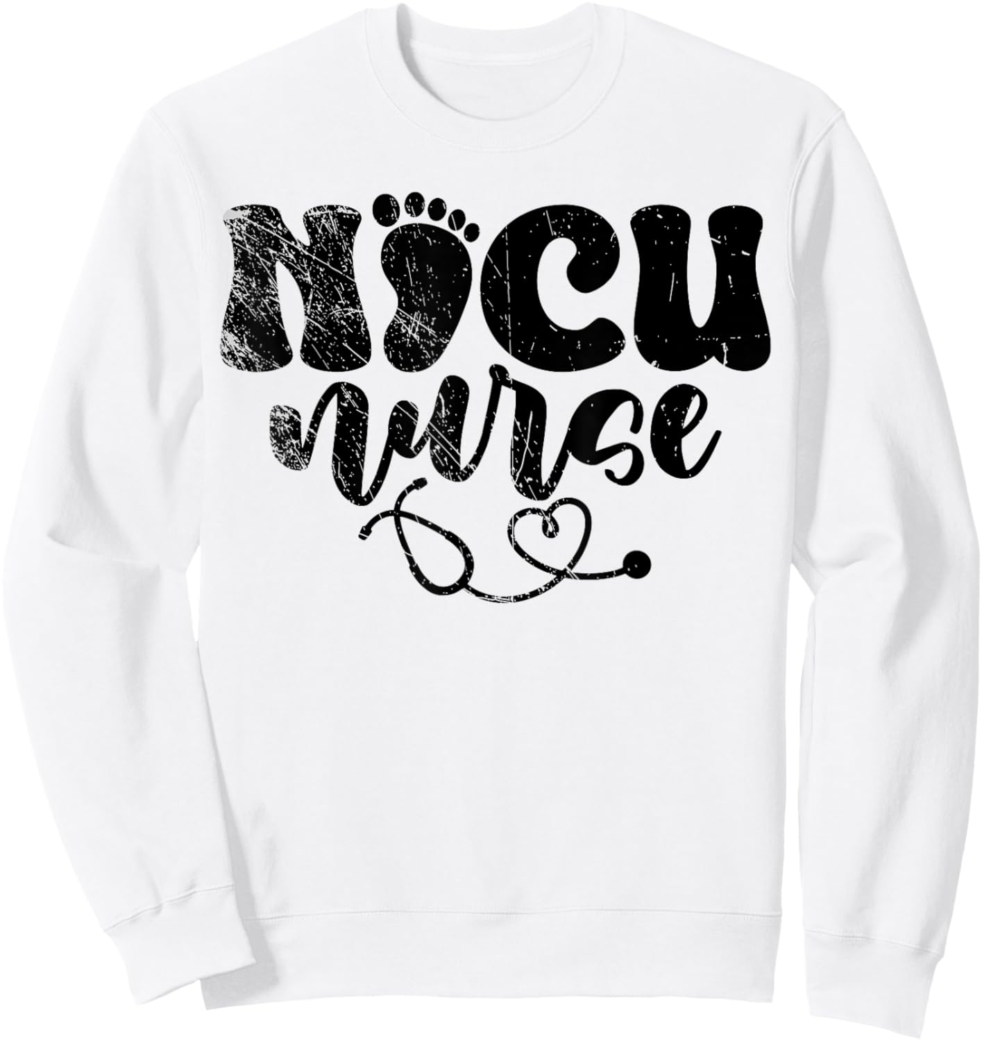 Proud NICU Nurse, Nurse Lover Sweatshirt - Sweatshirt | White