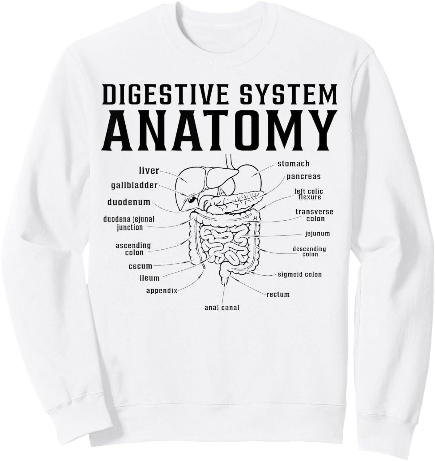 Digestive system anatomy doctor nurse Sweatshirt - Sweatshirt | White