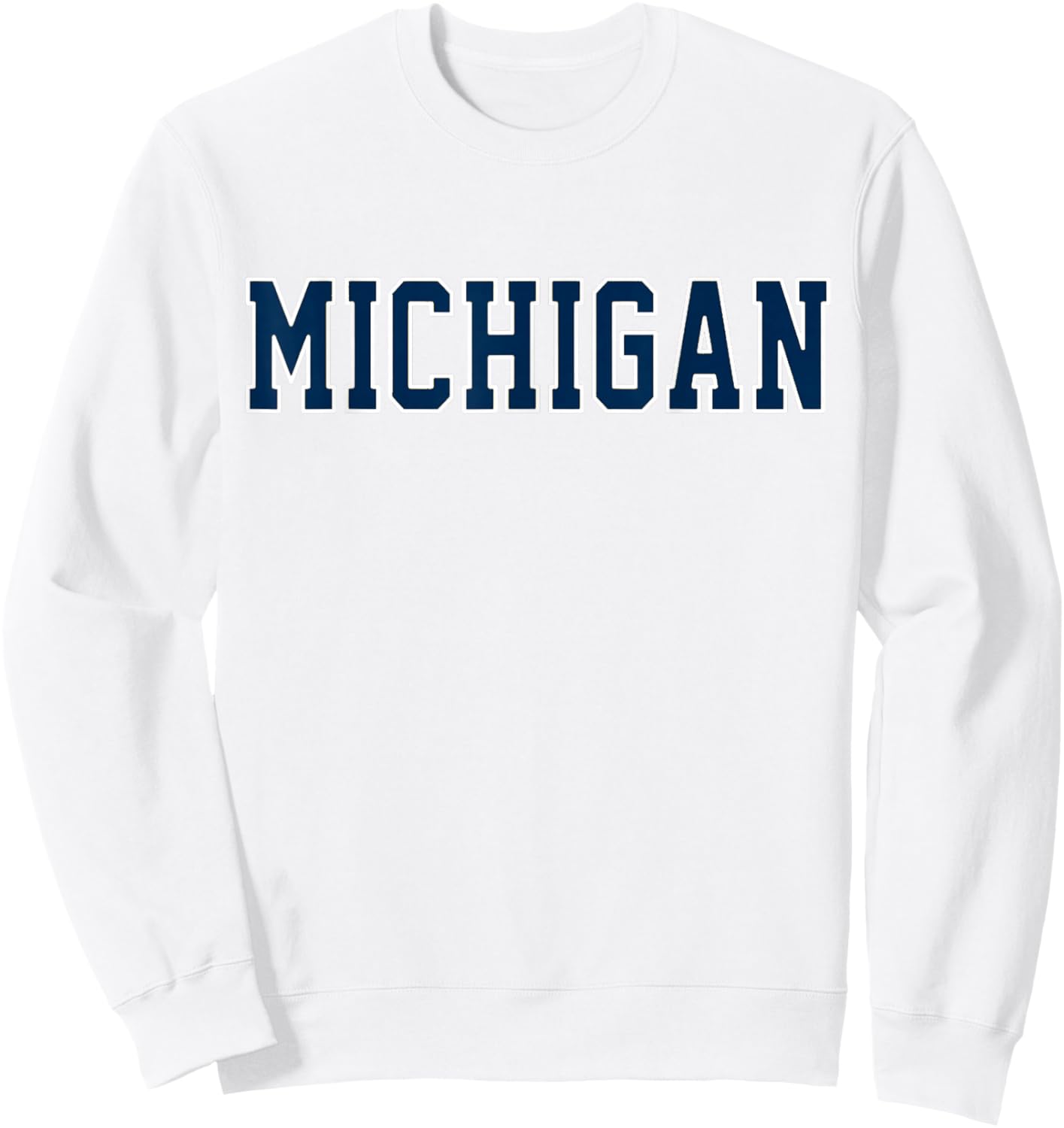 Vintage Michigan Look Blue Maize Men Retro Gold Michigan Sweatshirt - Sweatshirt | White
