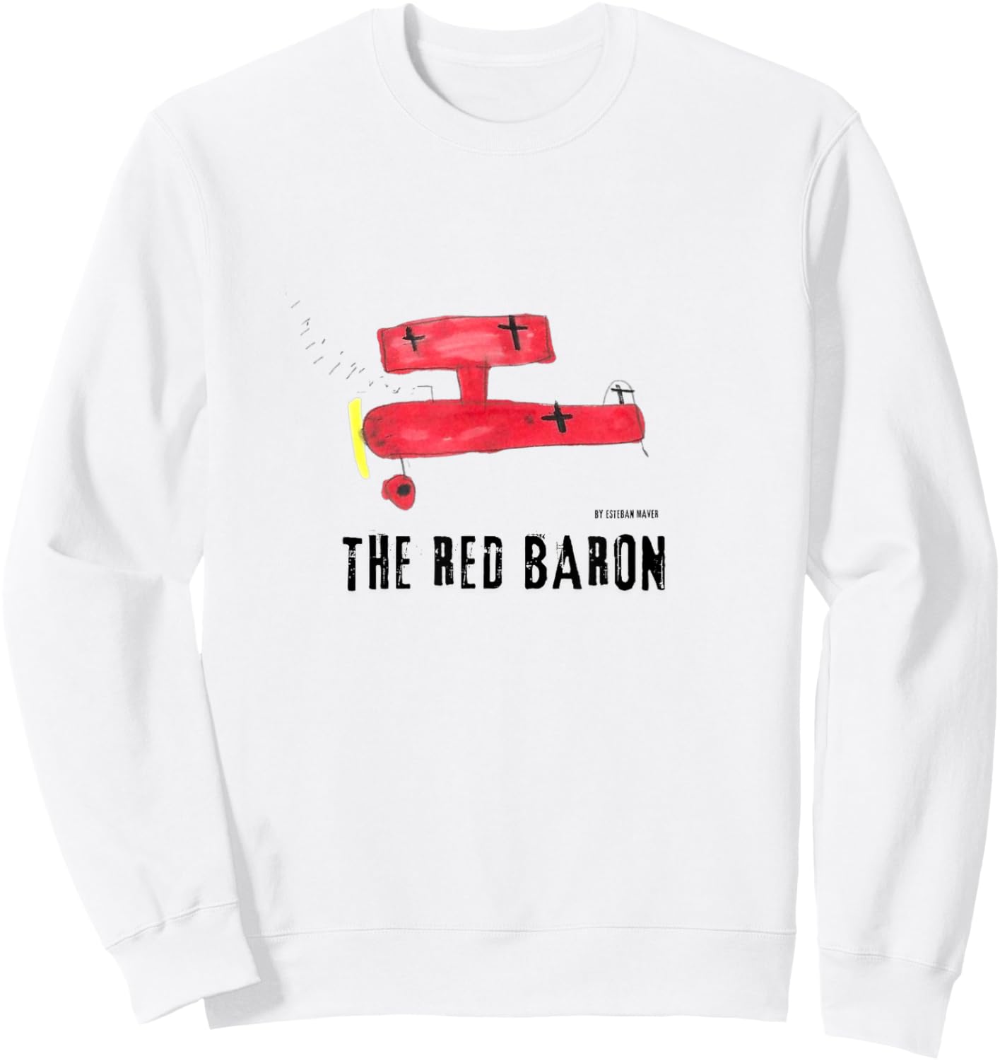 Red Baron, Aviation, aircraft, airplane. Sweatshirt - Sweatshirt | White