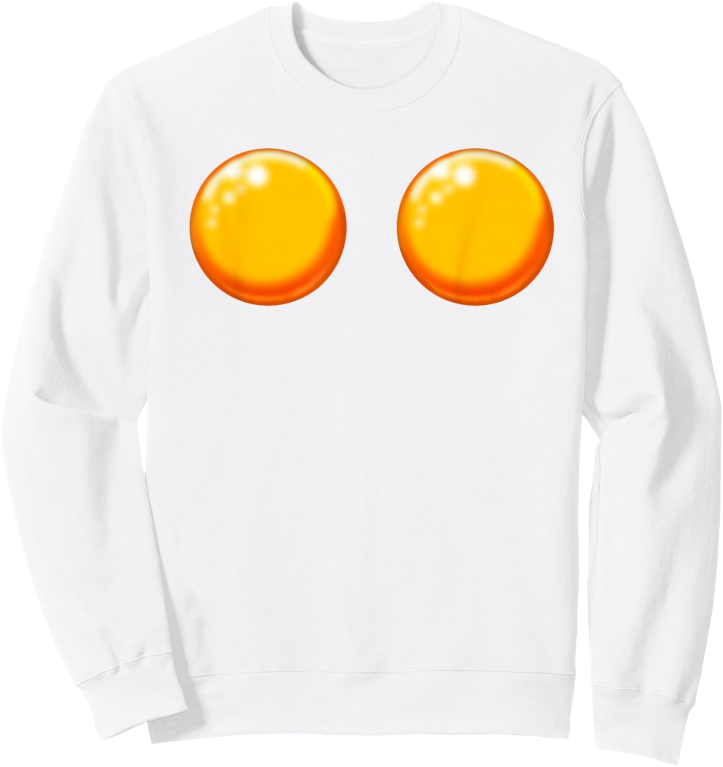 Double Yolk Egg Costume Funny Christmas Halloween Egg Sweatshirt - Sweatshirt | White