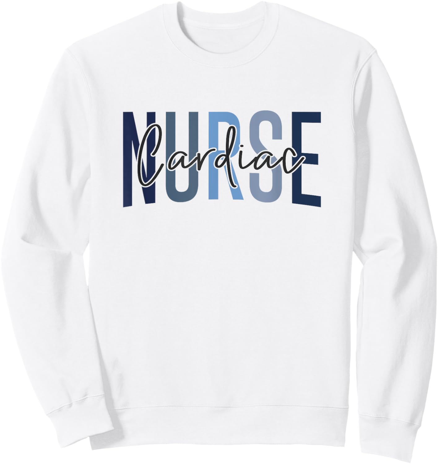 Funny Cardiac Nurse Cicu Cvicu Cardiology Heart Healthcare Sweatshirt - Sweatshirt | White