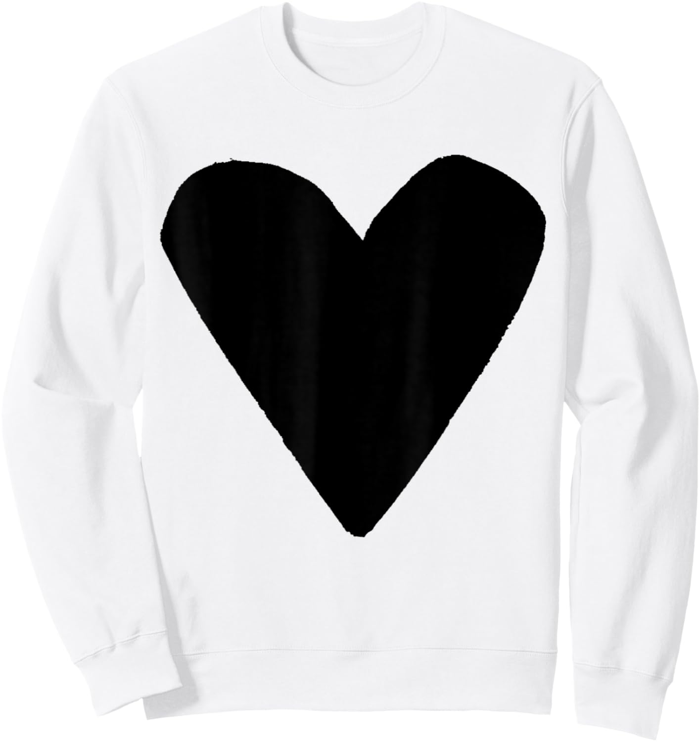 Black Heart Light Grey Sweatshirt - Sweatshirt | White